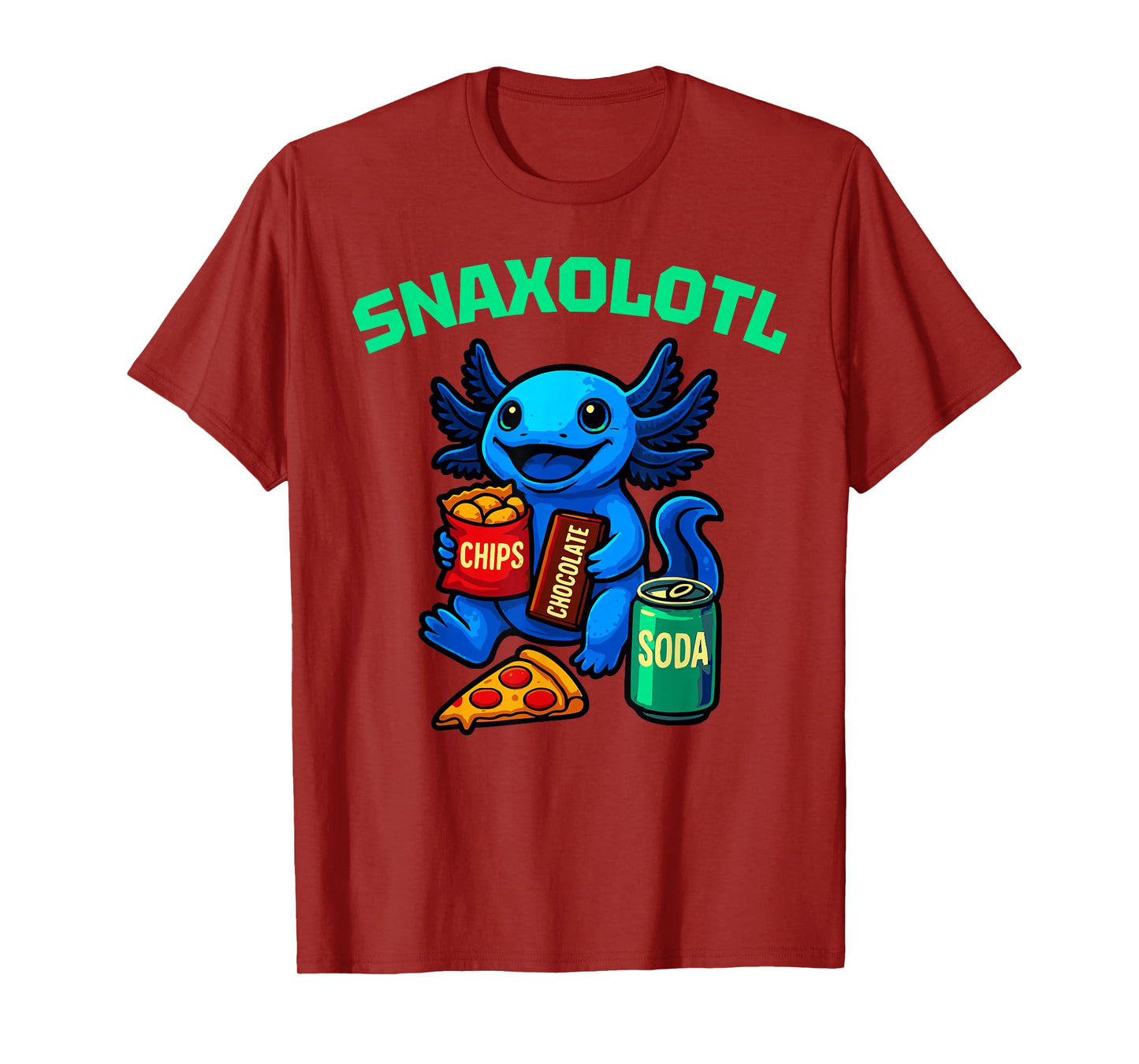 CUTE AXOLOTL Funny Snaxolotl Snacks A Lot Axolotl Kids T-Shirt