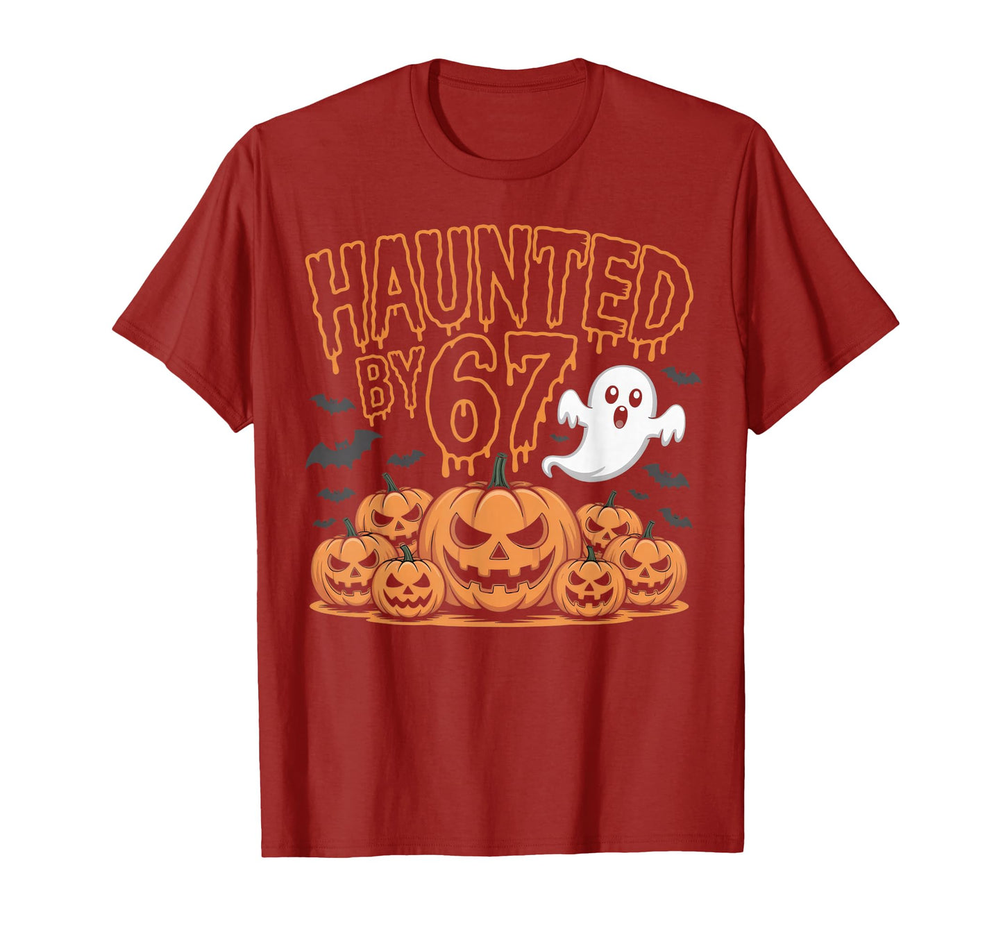 Haunted by 67 Funny Ghost and Pumpkin Halloween Costume T-Shirt