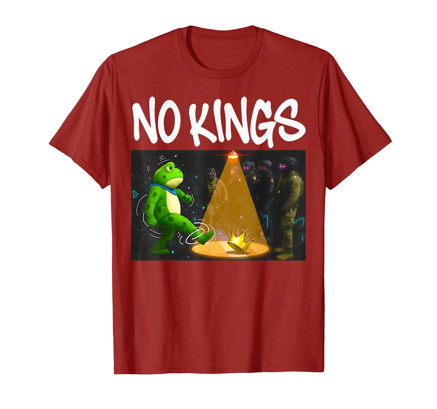 No Kings Day Patriotic Frog, No Kings T-Shirt