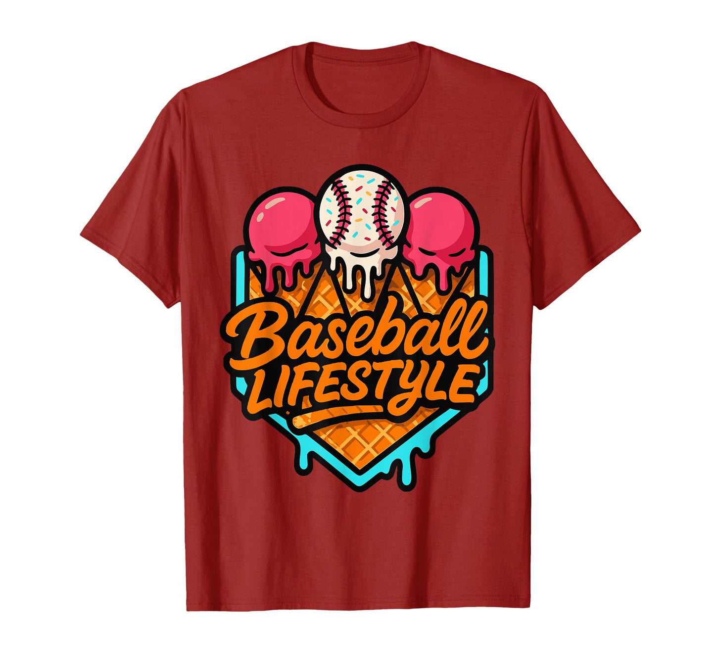 Baseball Lifestyle 101 Apparel Youth Baseball Drip Icecream T-Shirt