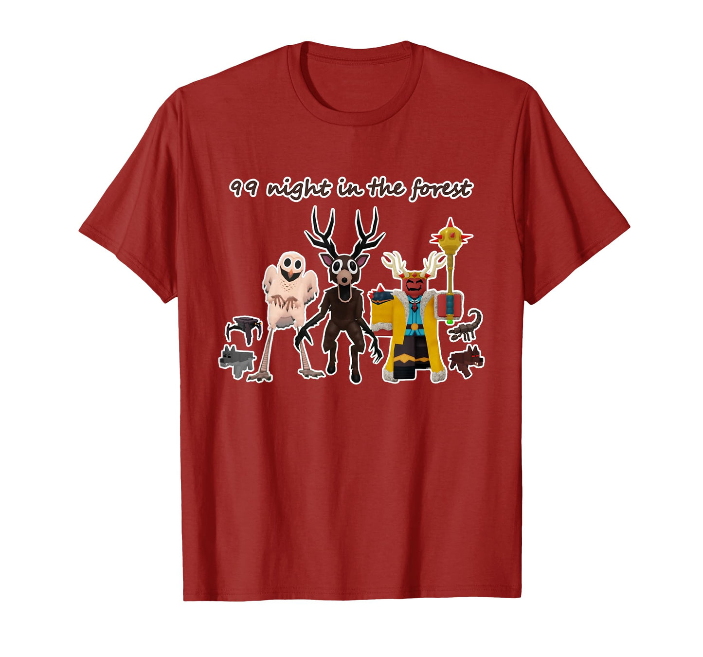 99 Nights Halloween in The Forest Kids Boys Girls Funny T-Shirt