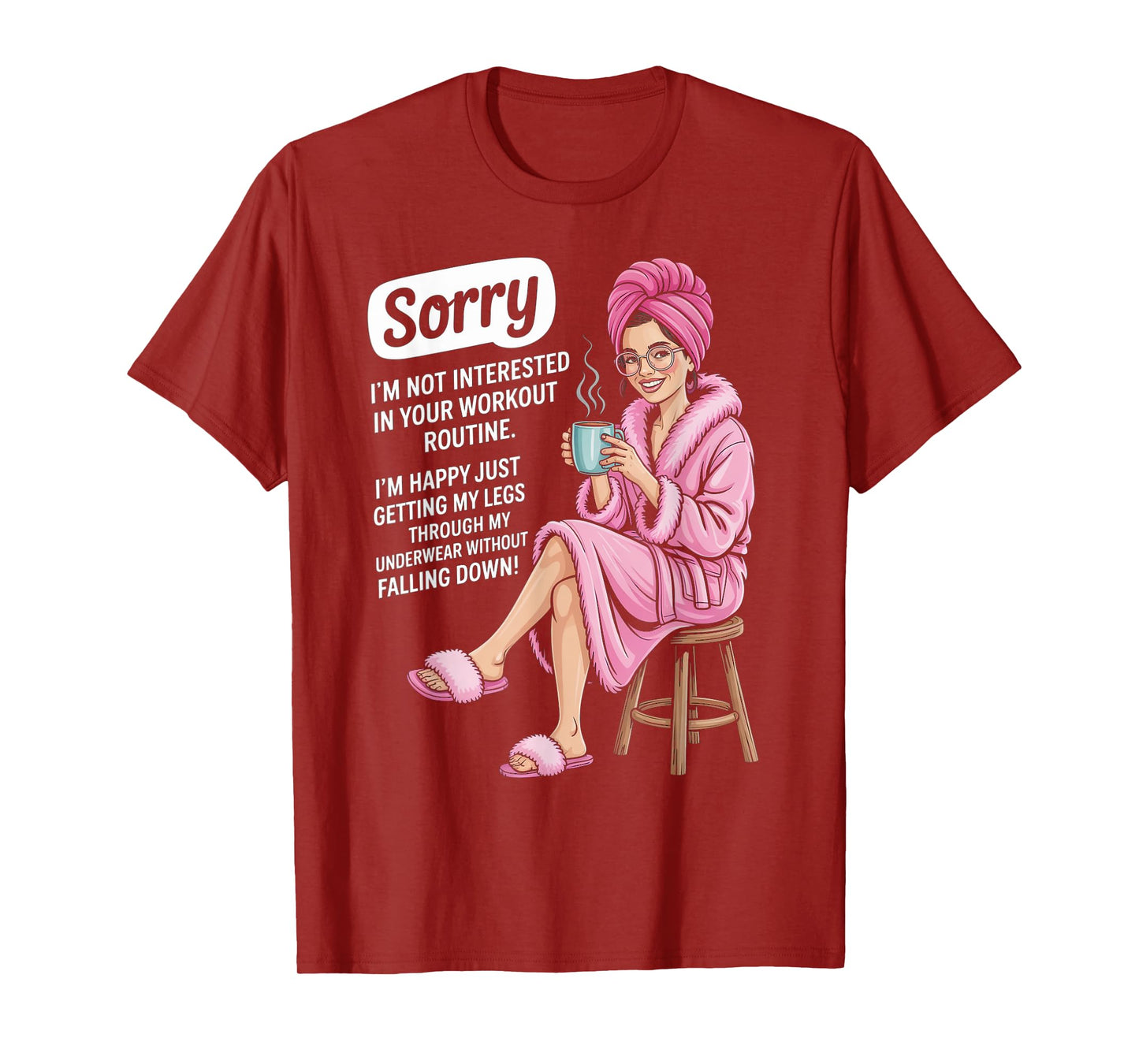 Funny Saying Elderly Woman Morning Coffee Humor Mother Joke T-Shirt