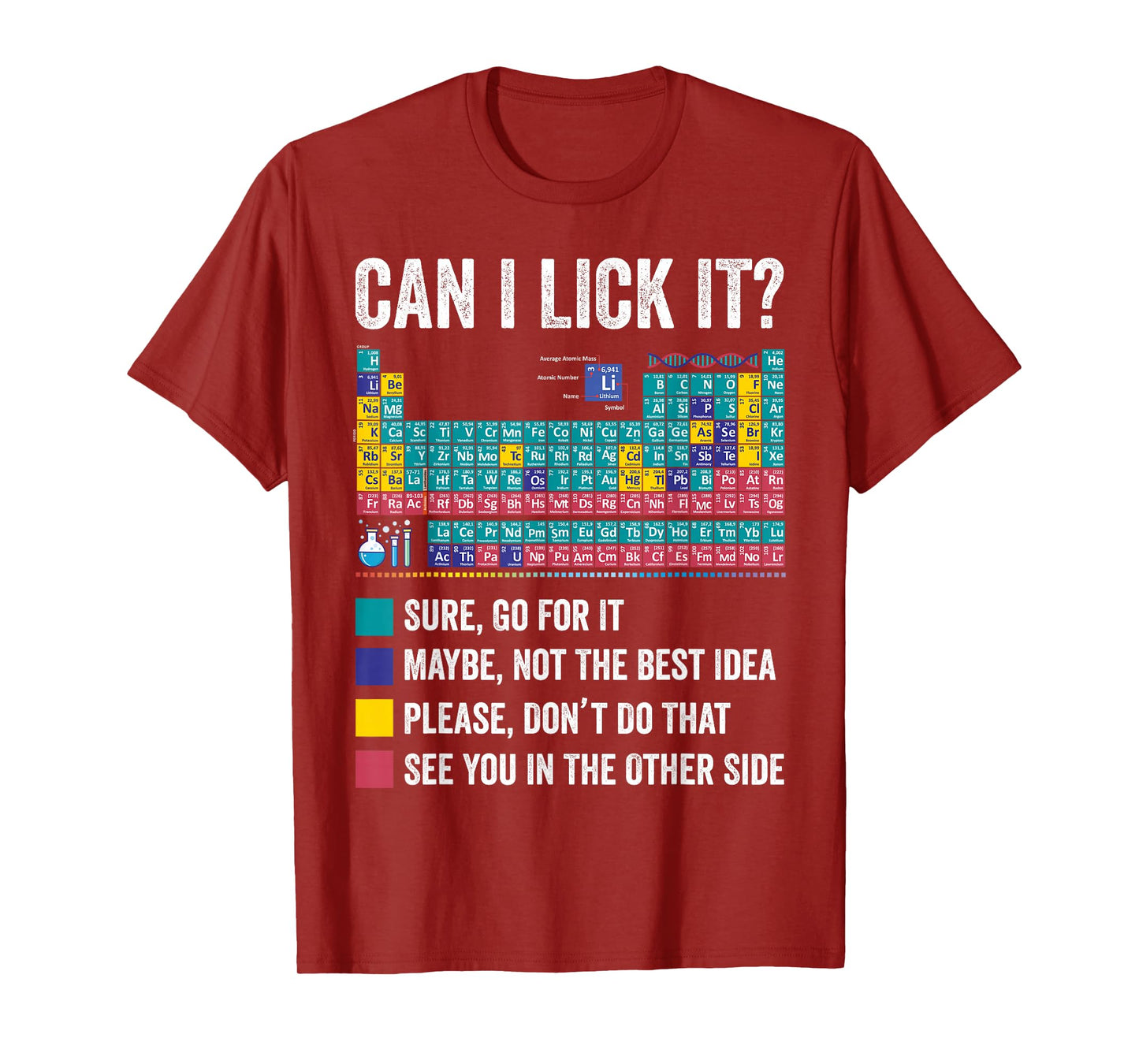Can I Lick It Periodic Table of Elements Science Teacher T-Shirt