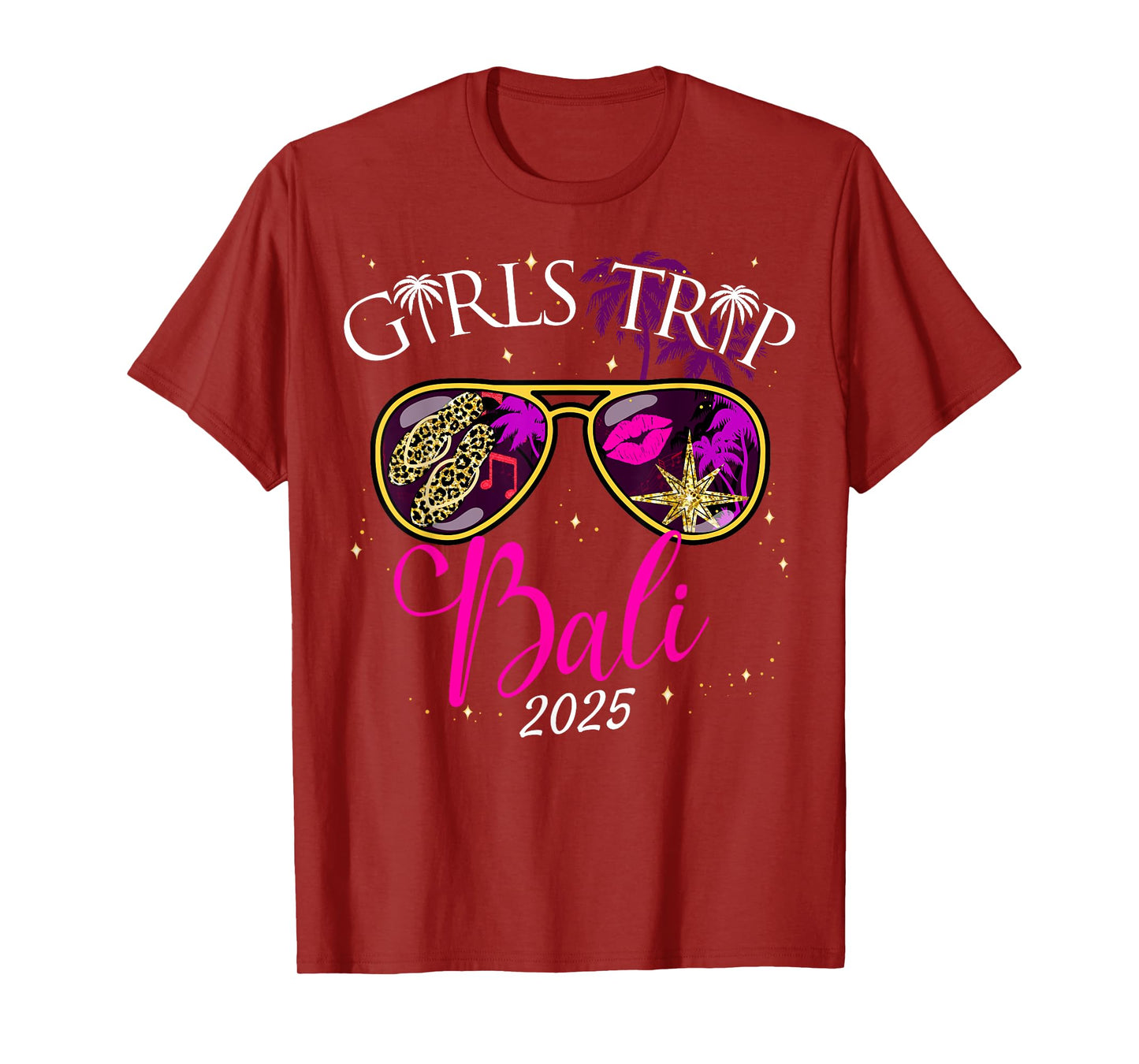 Girls Trip Bali 2025 Vacation Womens Weekend Birthday Squad T-Shirt