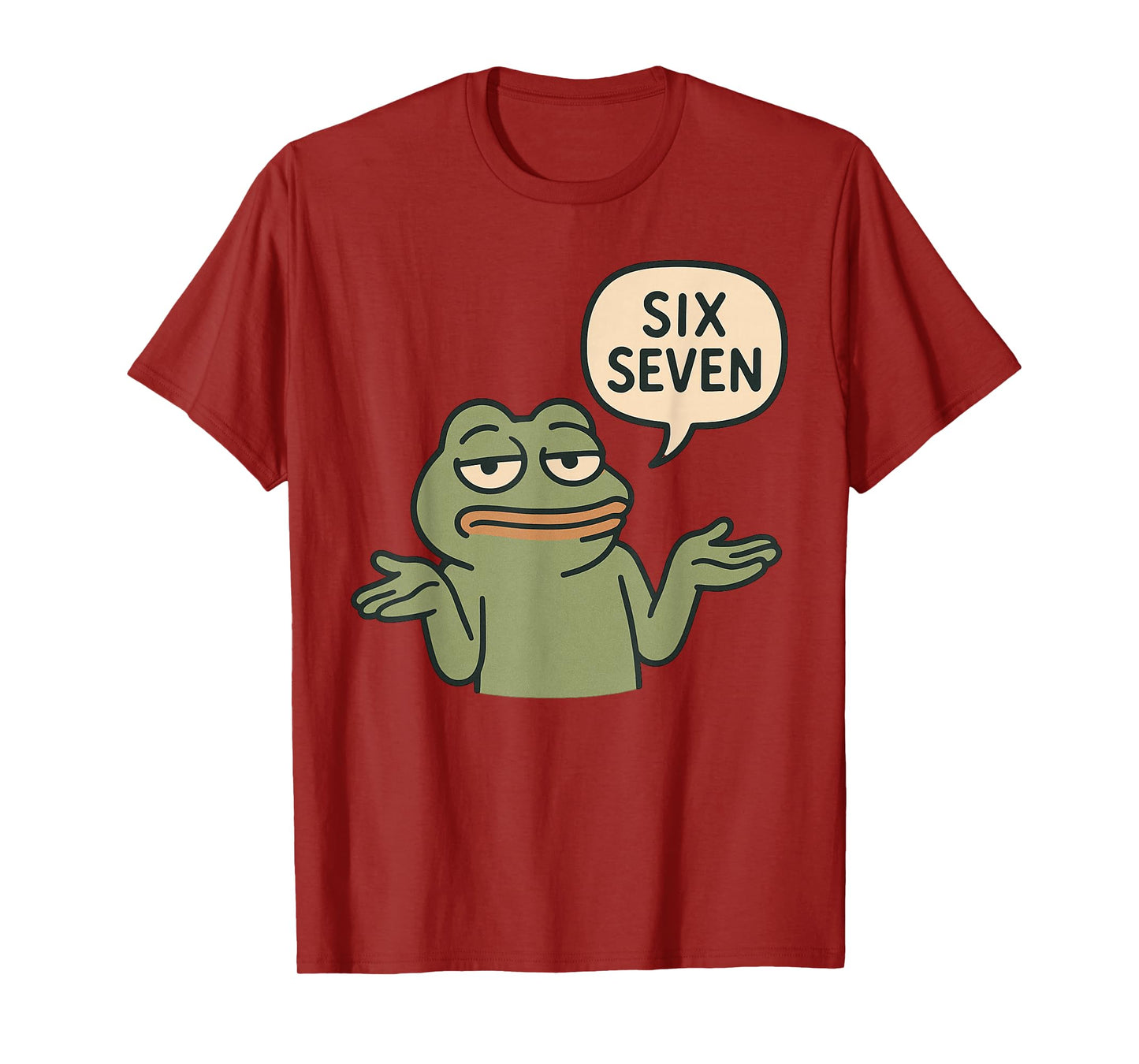 Funny 6-7 Frog Meme Brainrot Gaming Kids Humor T-Shirt