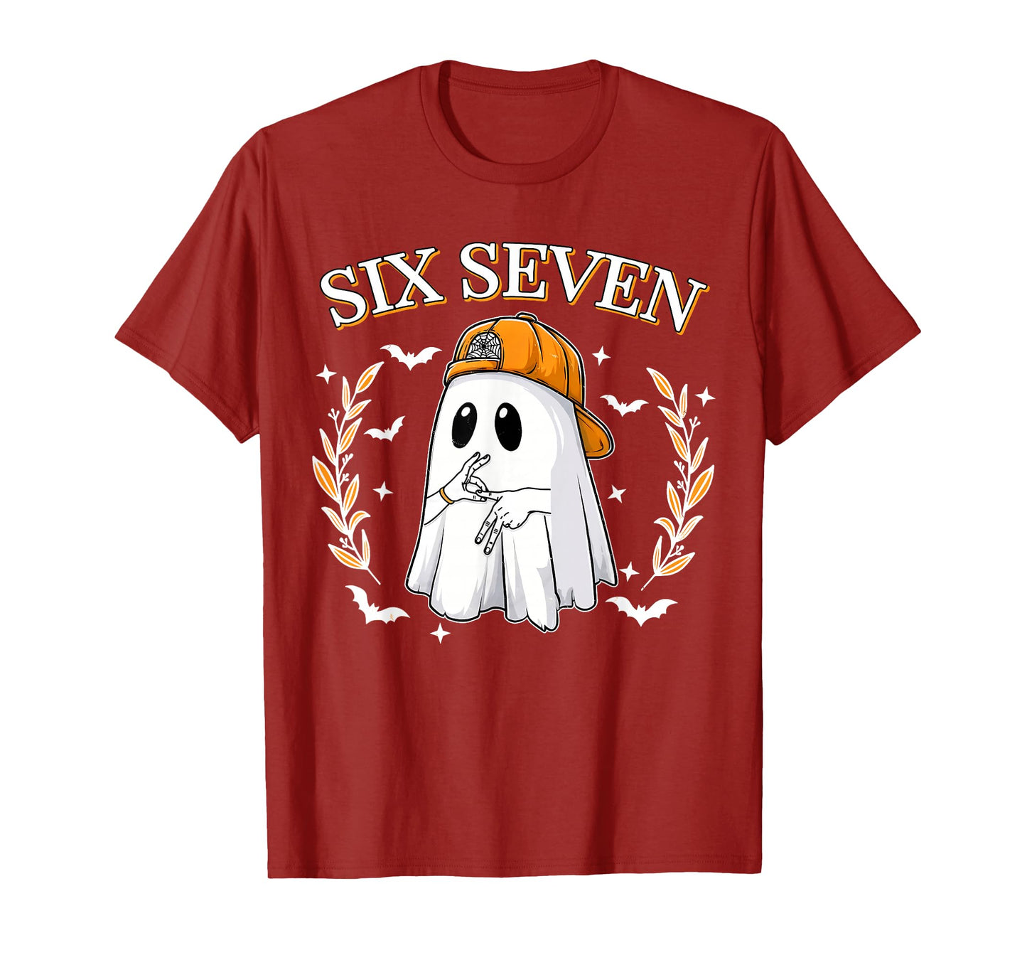 Six Seven 67 Meme Funny Ghost Halloween 6 7 Couple Matching T-Shirt