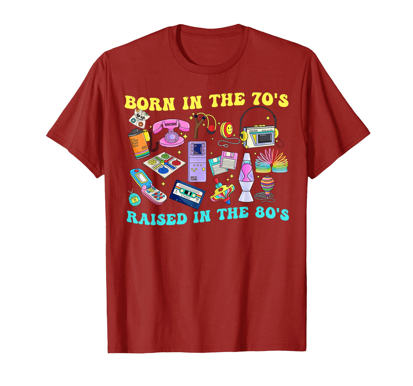 Born In The 70's Raised In The 80's & 1980s Vintage T-Shirt