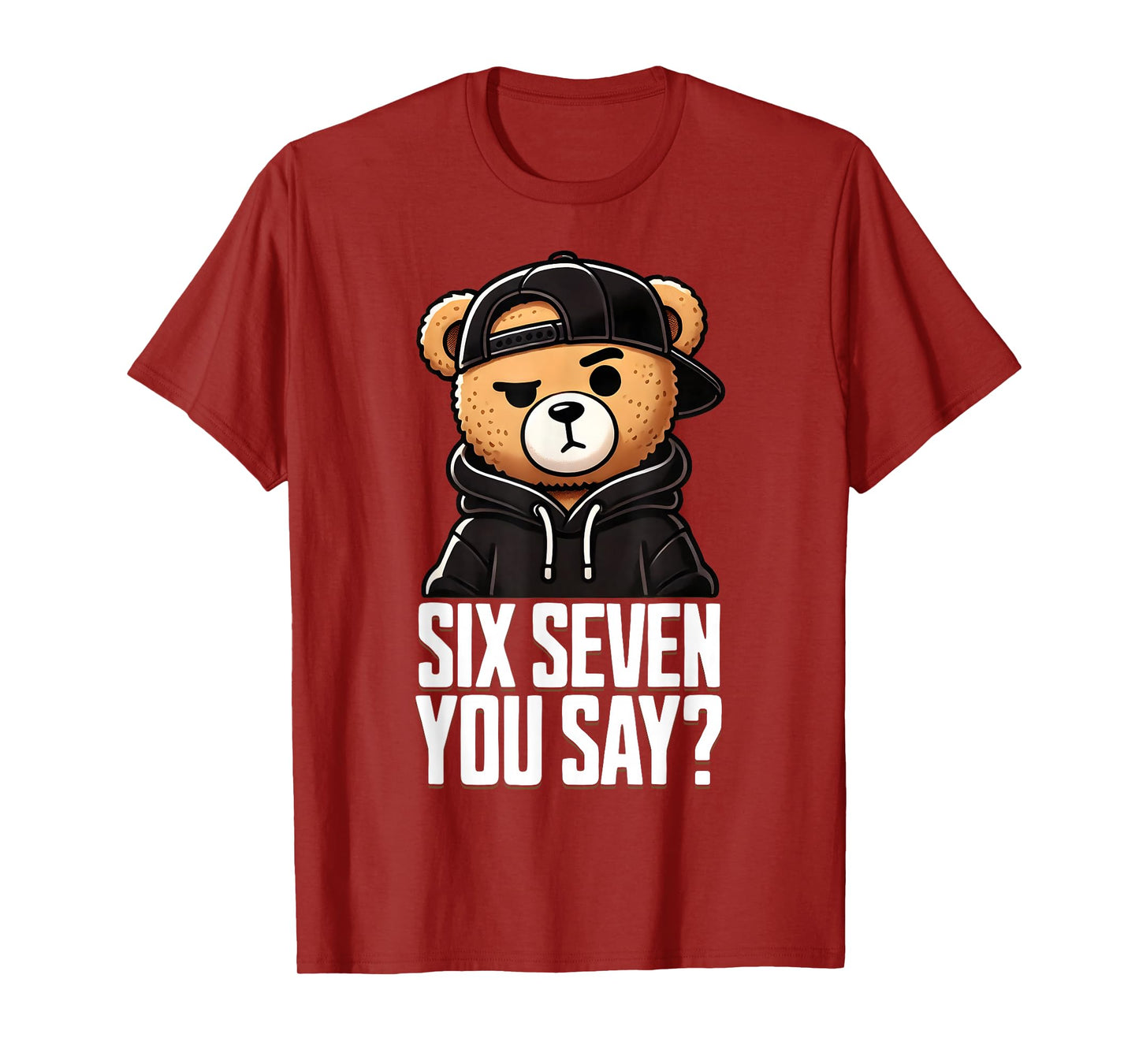 67 Meme 6 7 Numbers Teddy Bear Six Seven Funny Boys Kids T-Shirt