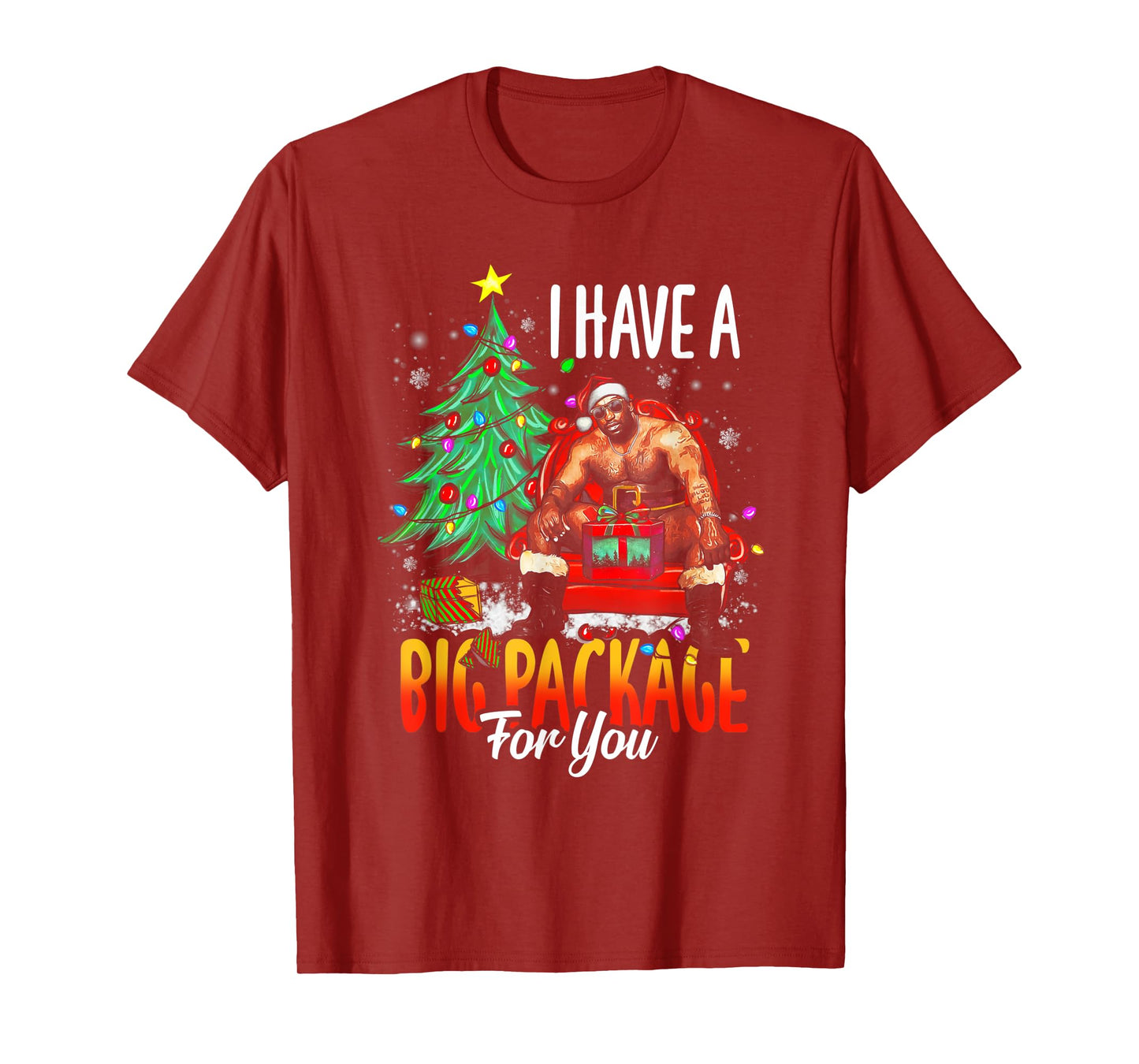 Funny I Have A Big Package For You Naughty Big Black Guy T-Shirt