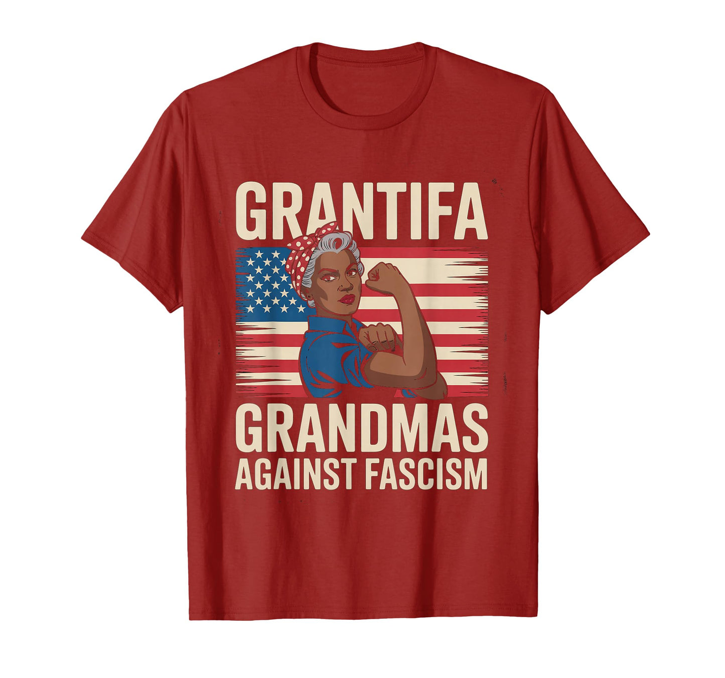 Grantifa Black Grandmas Against Fascism Flag Resist No Kings T-Shirt