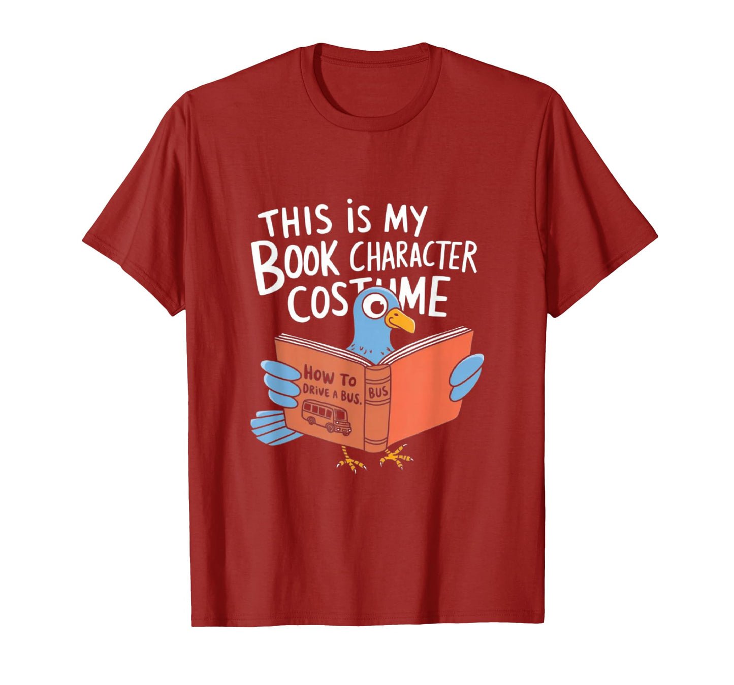 This Is My Book Character Costume Funny Pigeon Kids Reading T-Shirt