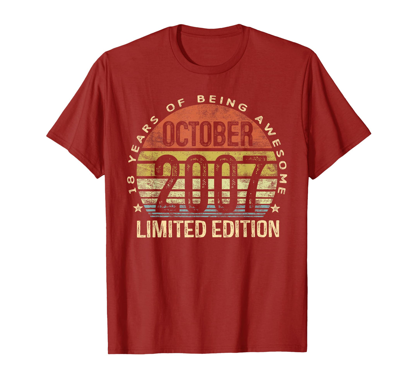 October 2007 Limited Edition 18-Year-Old 18th Birthday T-Shirt