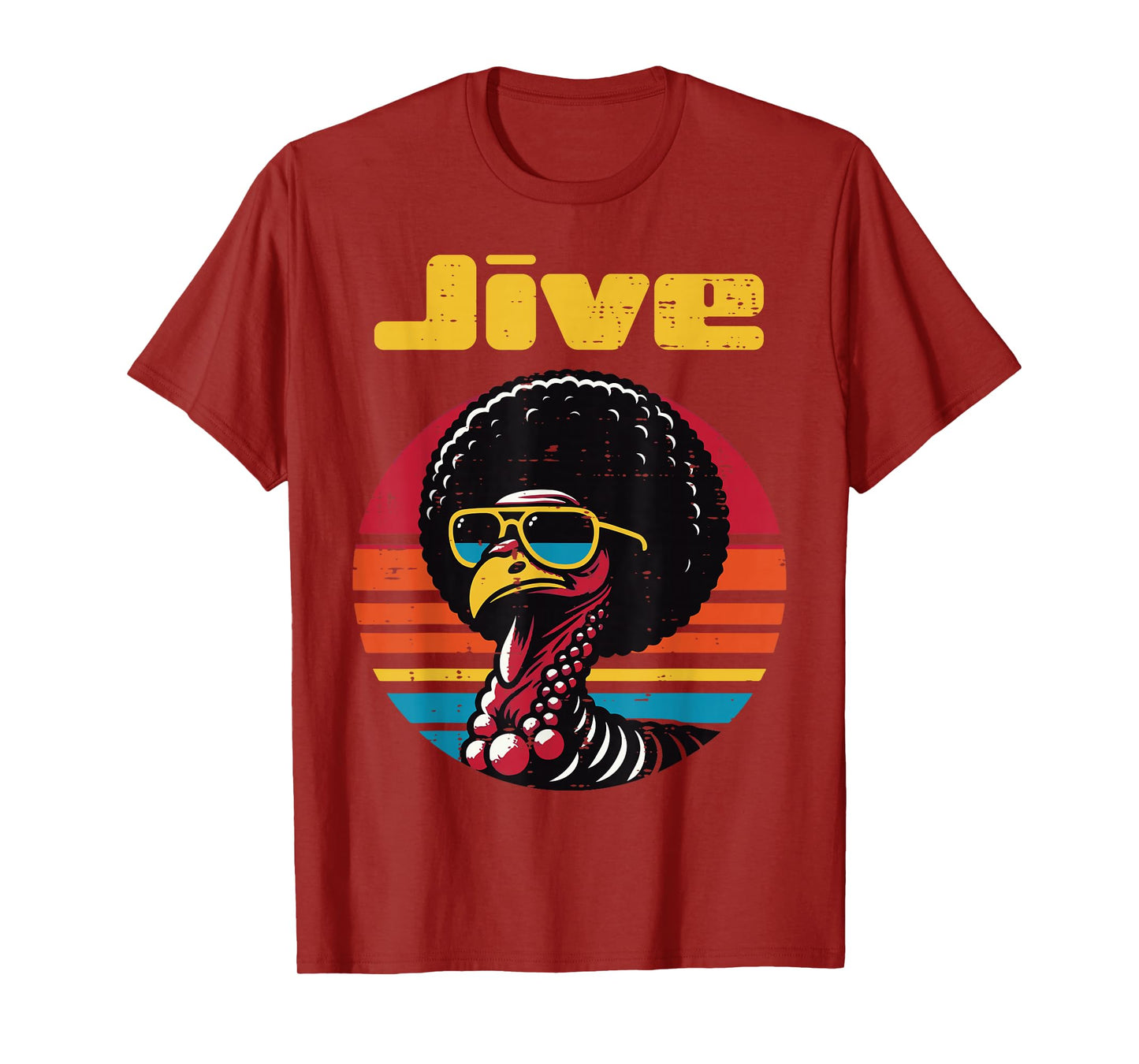 Thanksgiving Afro Turkey Jive Vintage 70s Men Women Kids T-Shirt