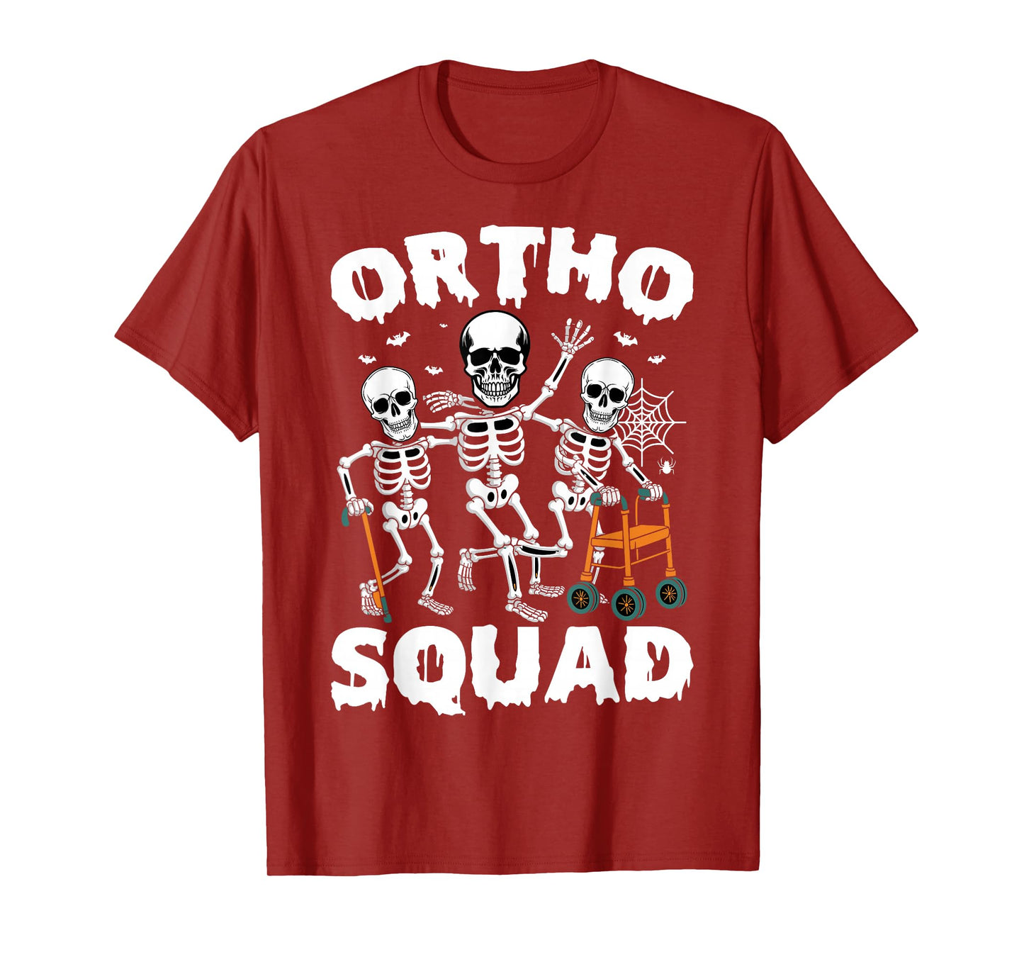 Ortho Squad Skeleton RN Orthopedic Nurse Halloween T-Shirt