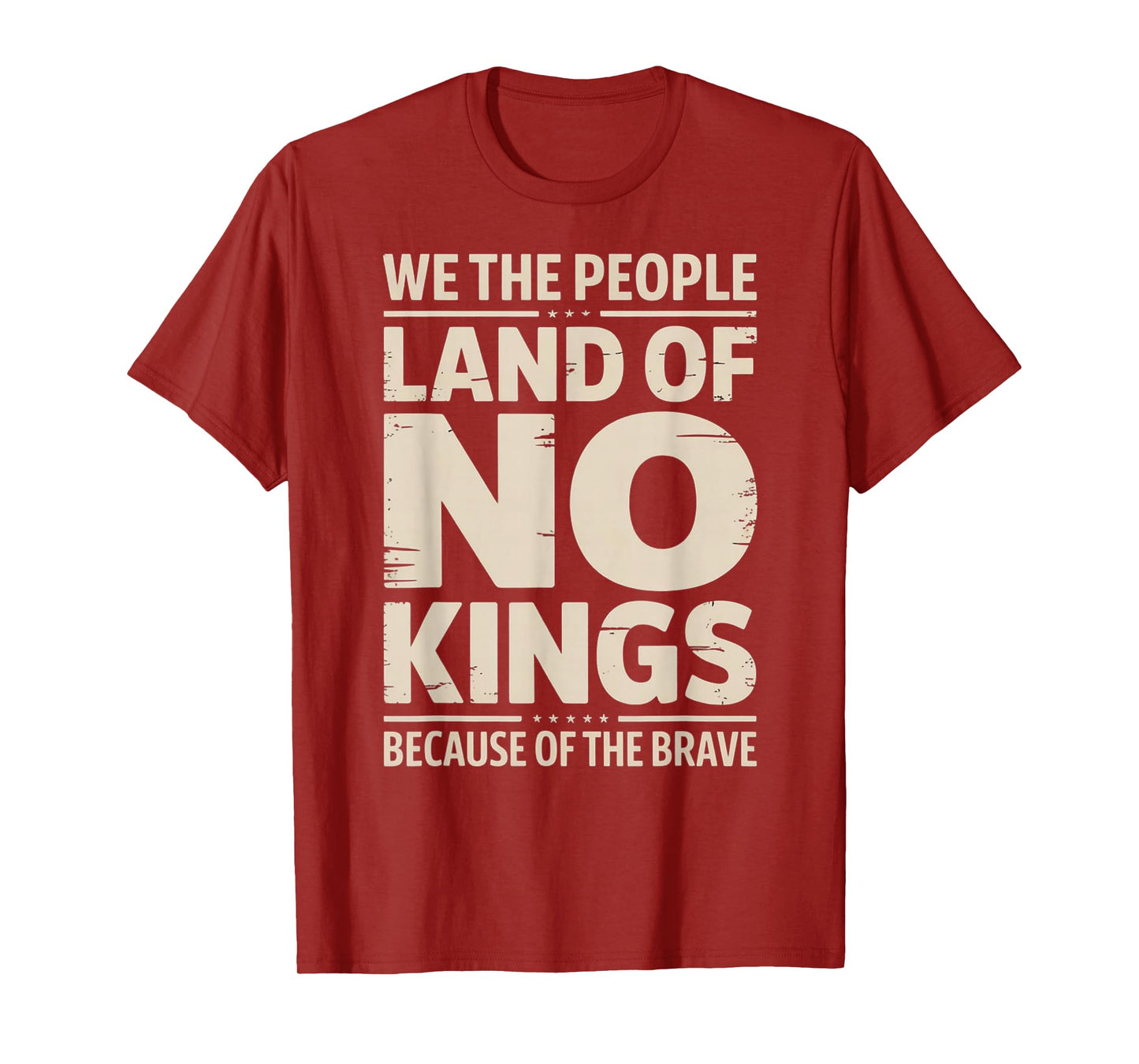 America Vintage No Kings Day Because of The Brave T-Shirt