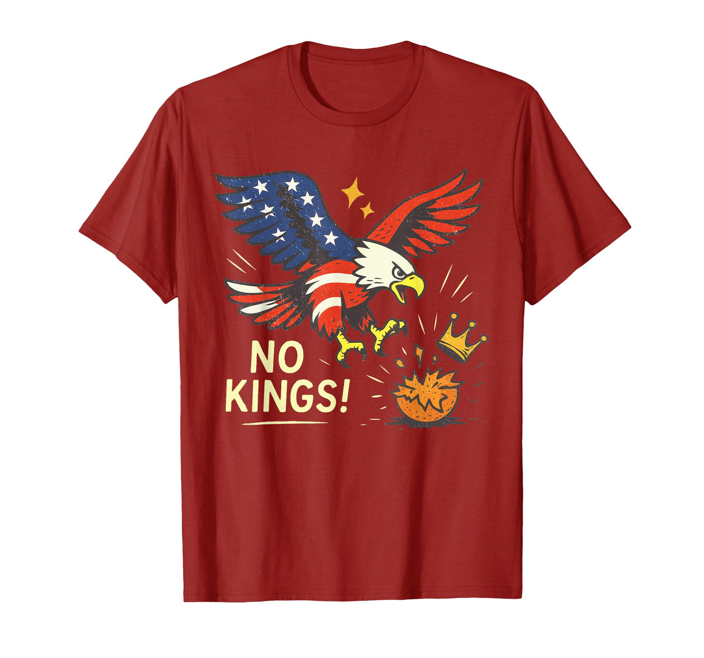 No Kings Patriotic Eagle America Pro-Democracy Shirt Mens T-Shirt