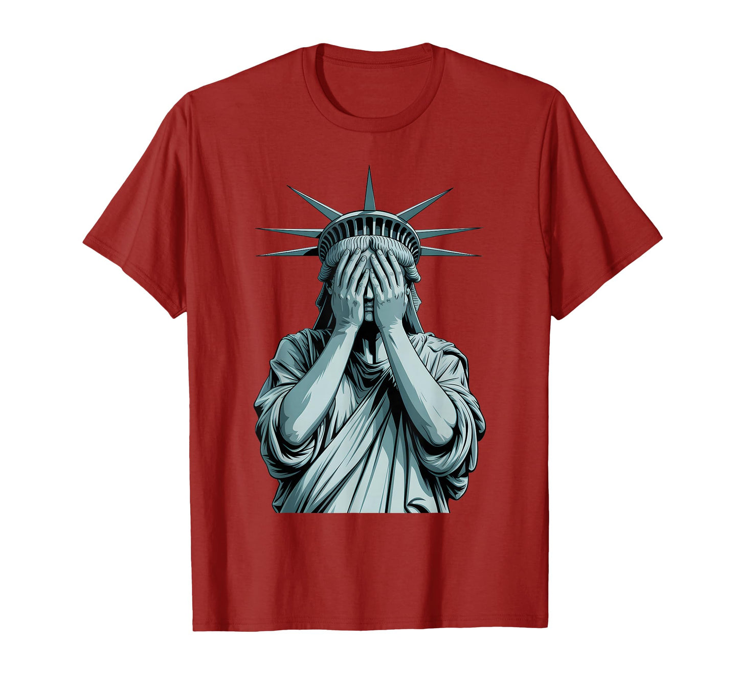 Ashamed Statue Of Liberty Covering Her Face Crying Equality T-Shirt