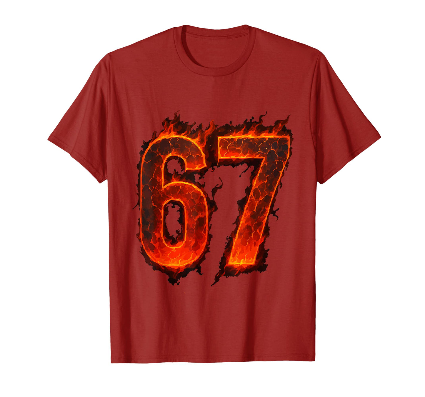 67 Flame Number Six Seven Meme 67 Kid T-Shirt