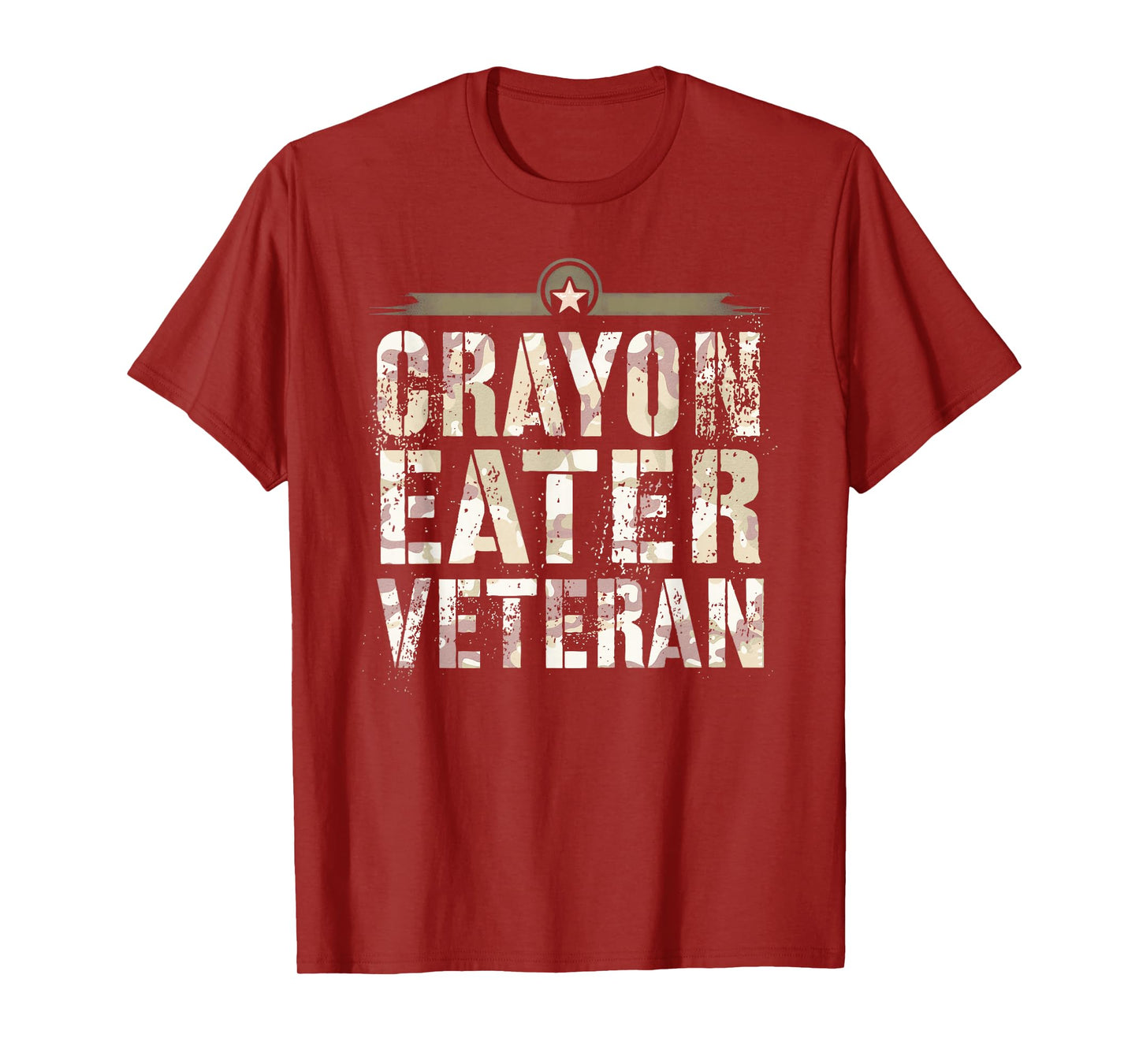 Funny CRAYON EATER VETERAN Corps Team Military Our Troop Gag T-Shirt