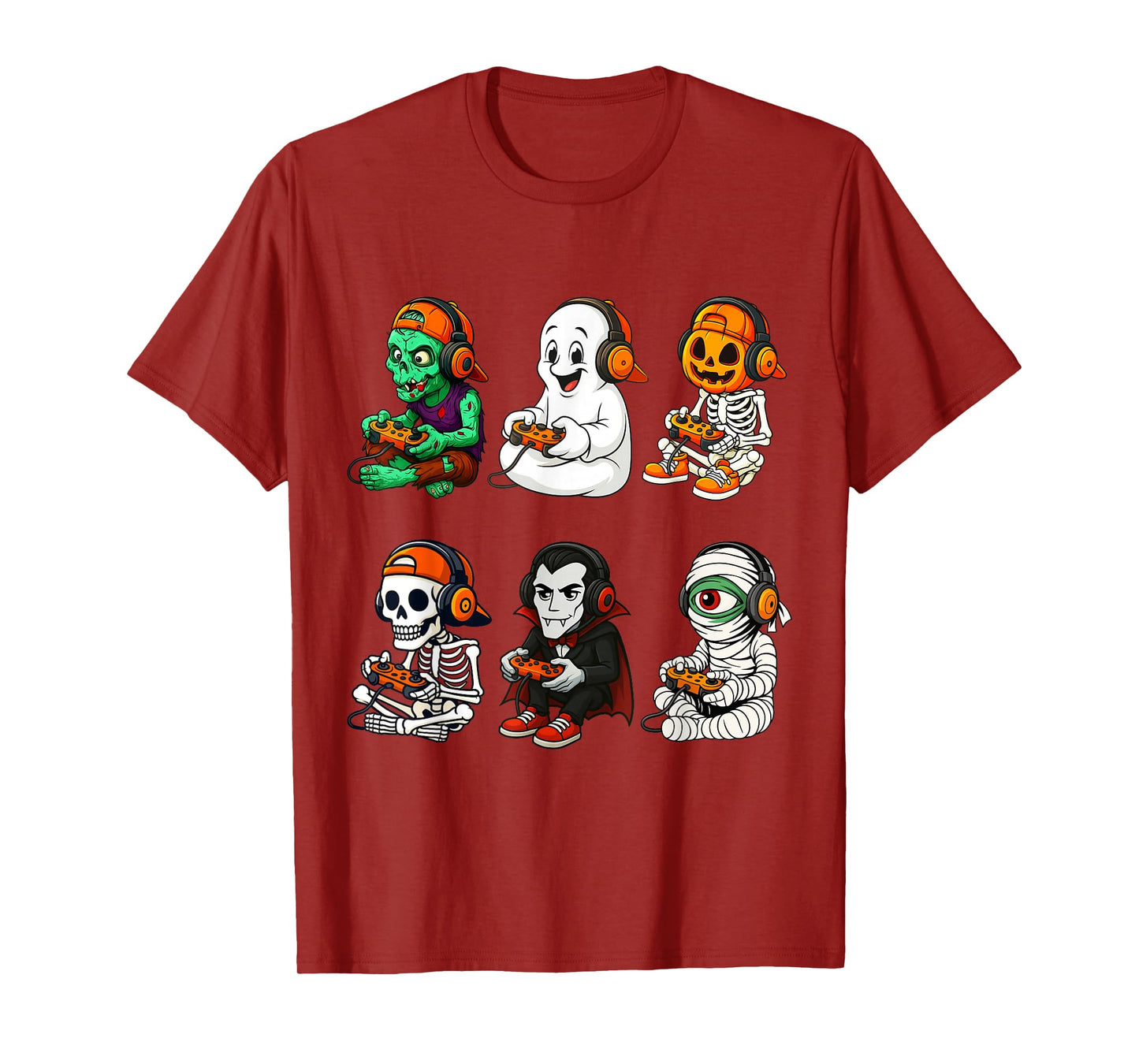 Halloween Skeleton, Zombie Gamer Video Gaming T-Shirt