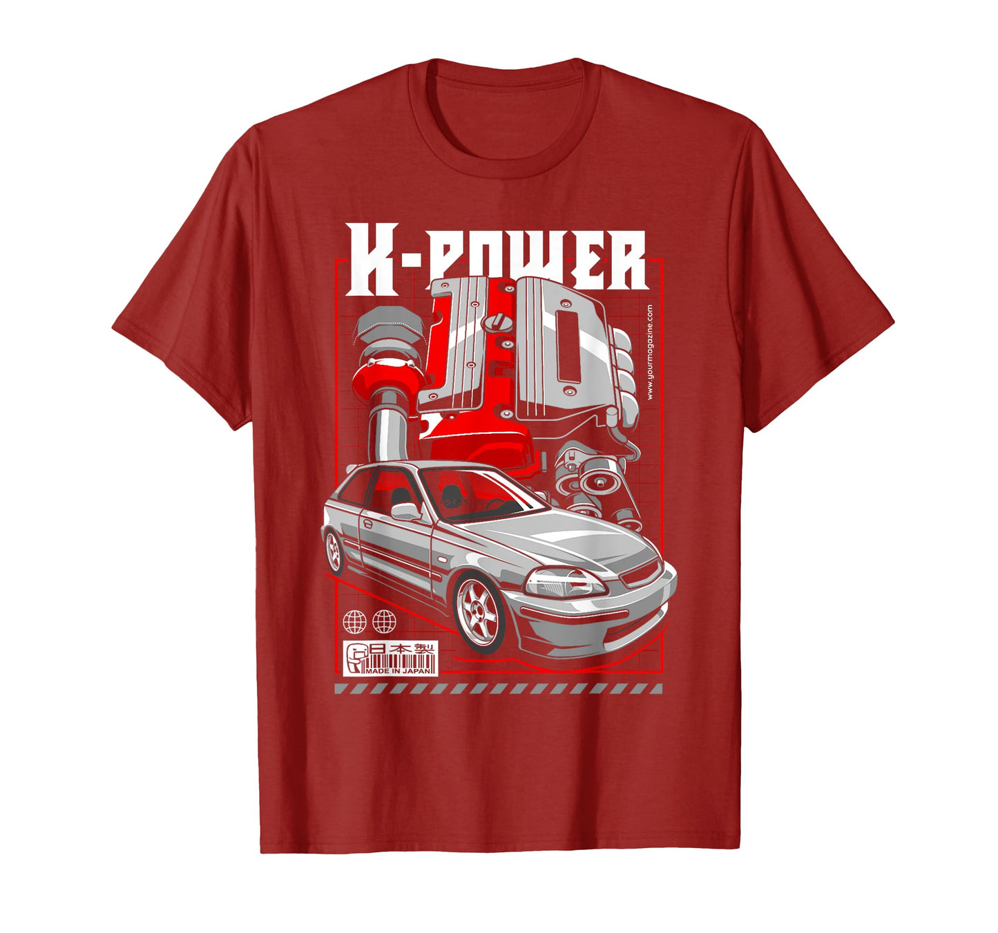 Civic EK K Engine Type R Japanese Car T-Shirt