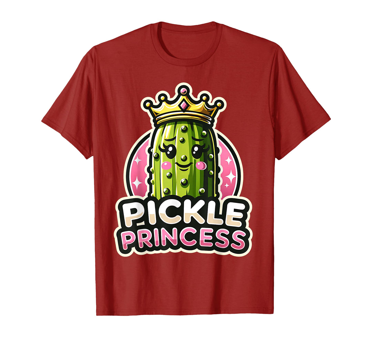 Pickle Princess Cute Cucumber Art For Girls Women T-Shirt