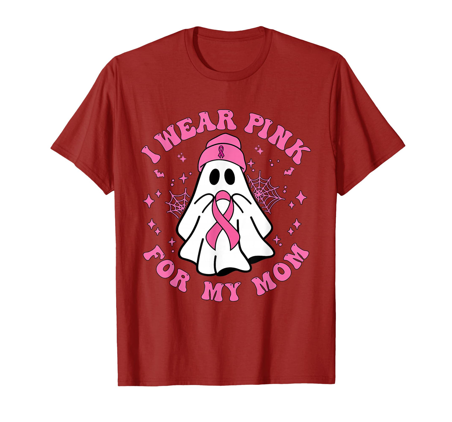 Halloween I Wear Pink for My Mom Breast Cancer Kid Women T-Shirt