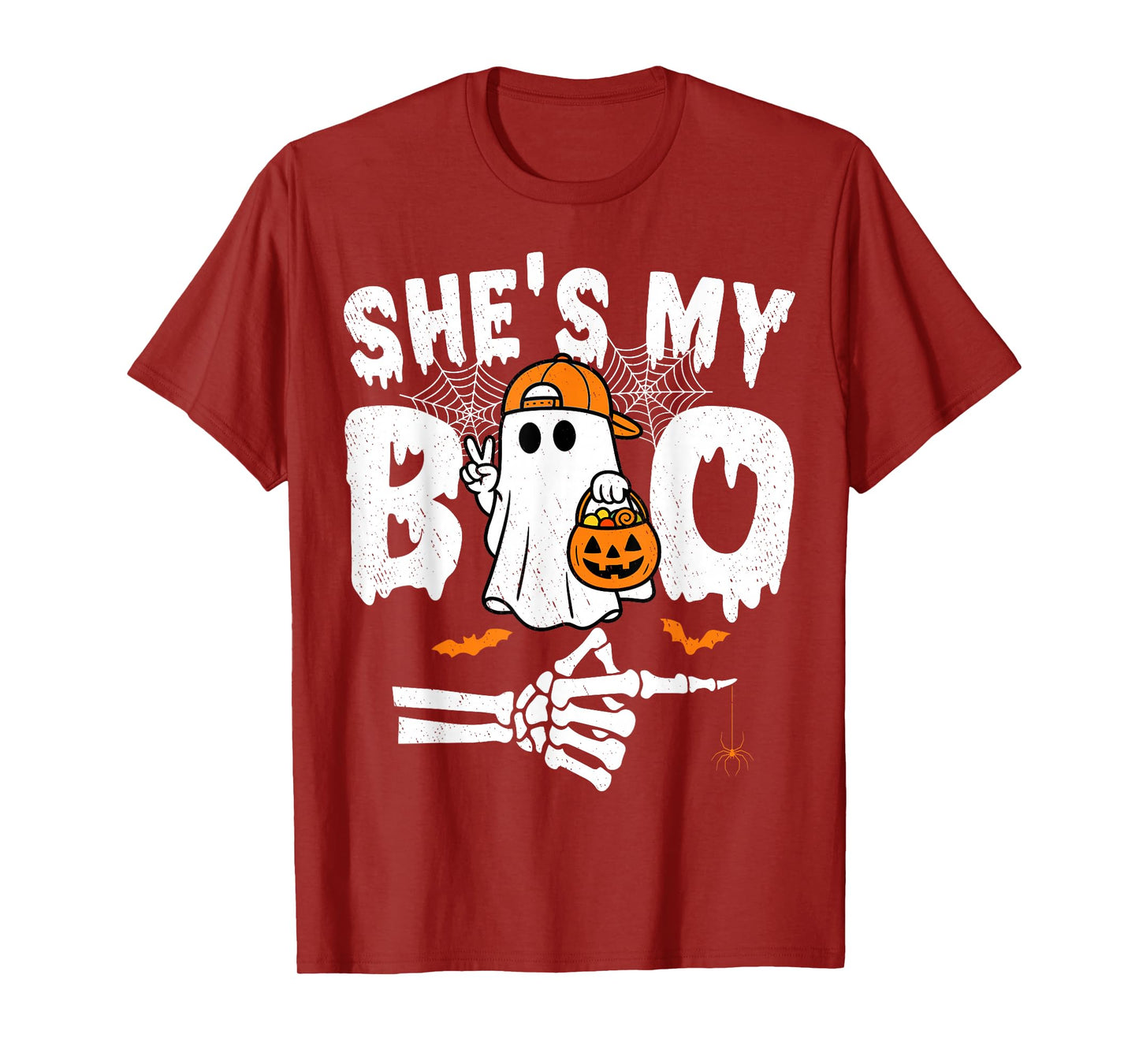 He's My Boo Matching Couple Halloween Couples She's My Boo T-Shirt