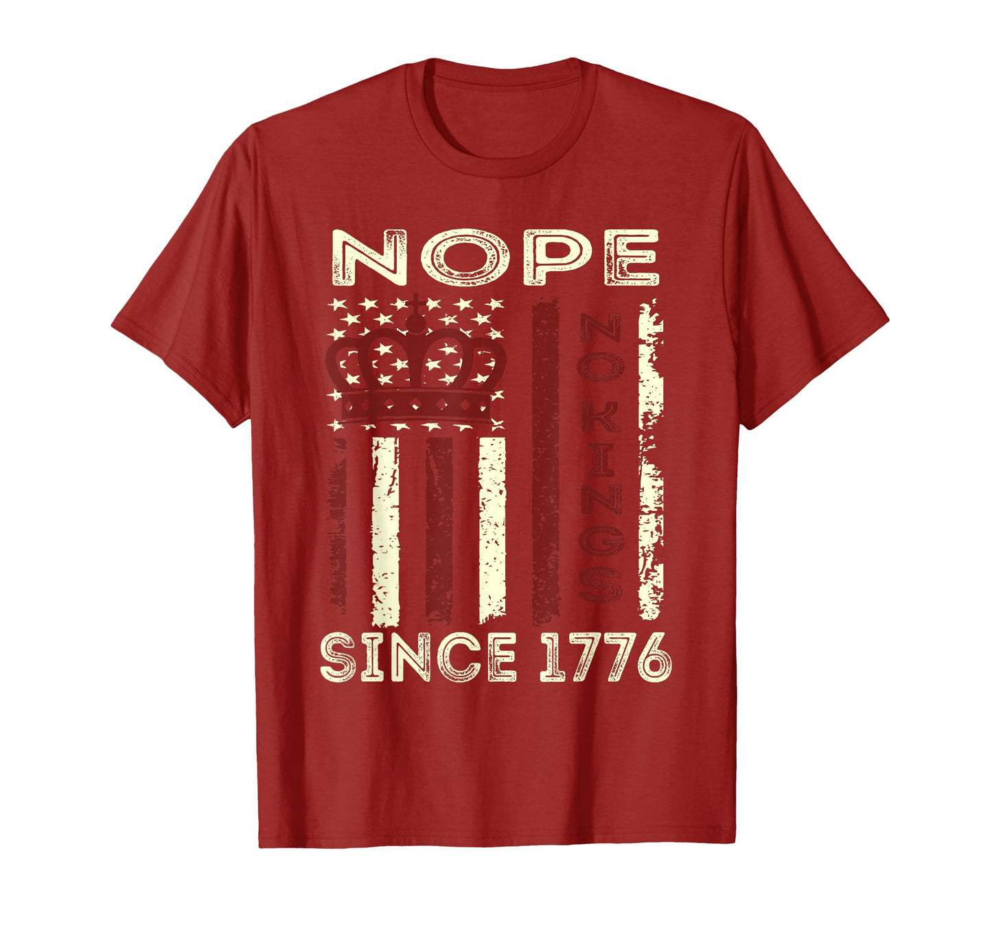 No Kings in America Since 1776 Protest USA Flag Vintage T-Shirt