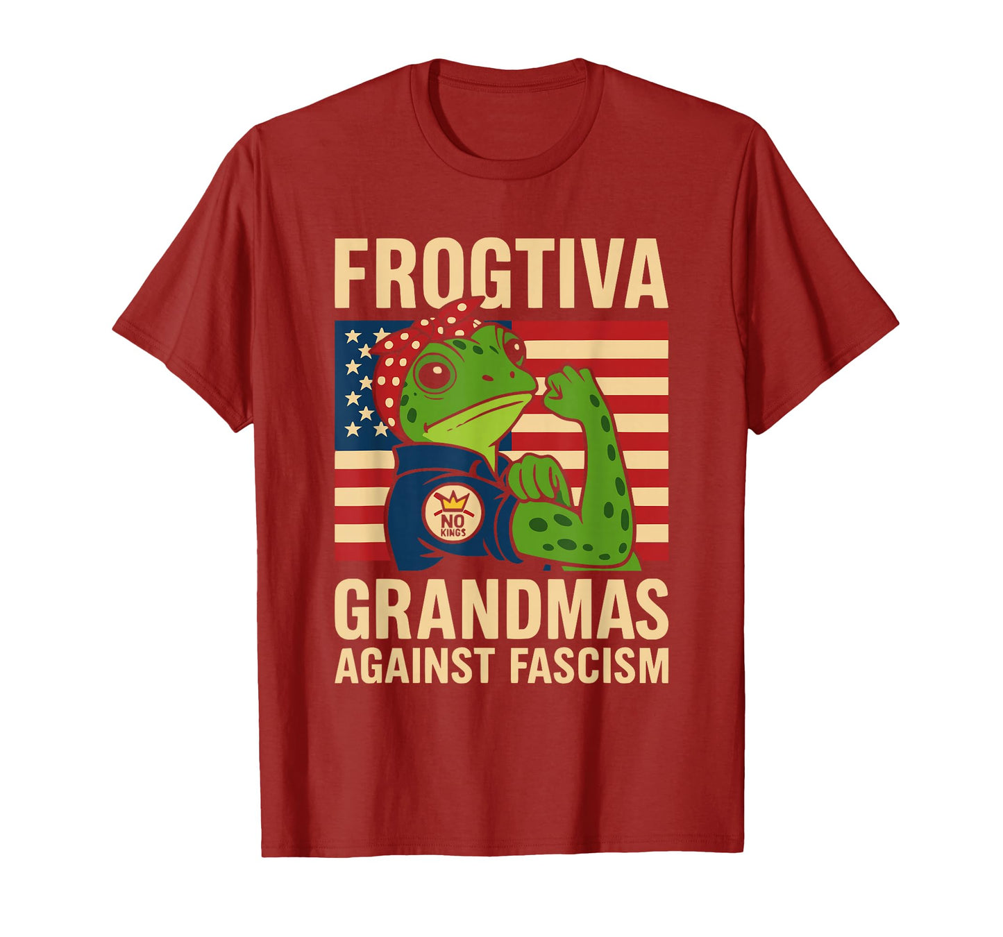 Frogtiva Grandmas Against Fascism Portland Frog Protest T-Shirt