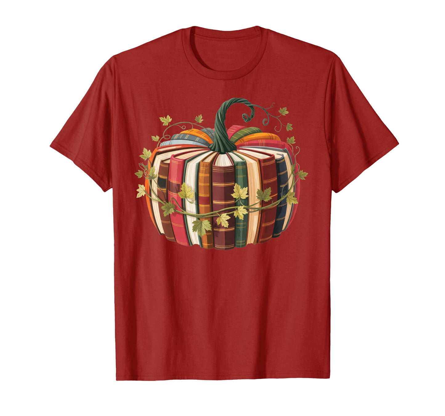 Fall Book Pumpkin Retro Reading Halloween Teacher T-Shirt