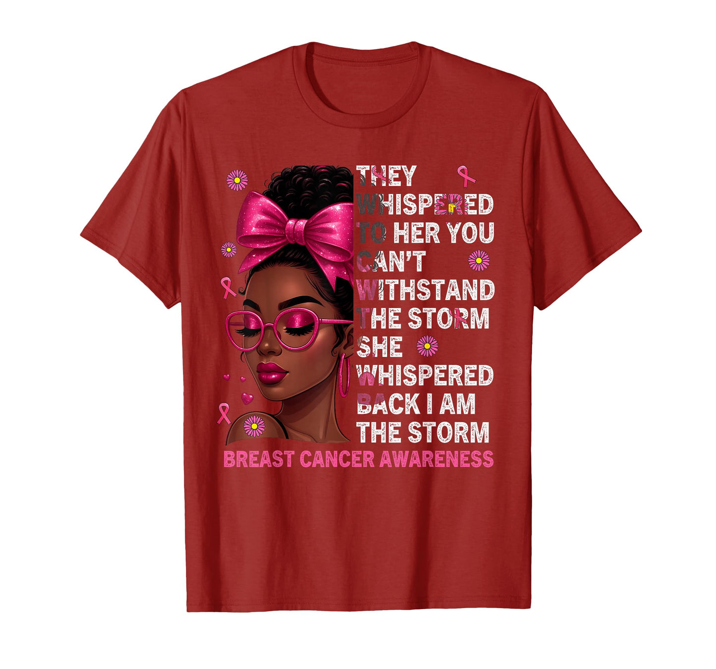 I Am The Storm Black Women Pink Breast Cancer Survivor T-Shirt