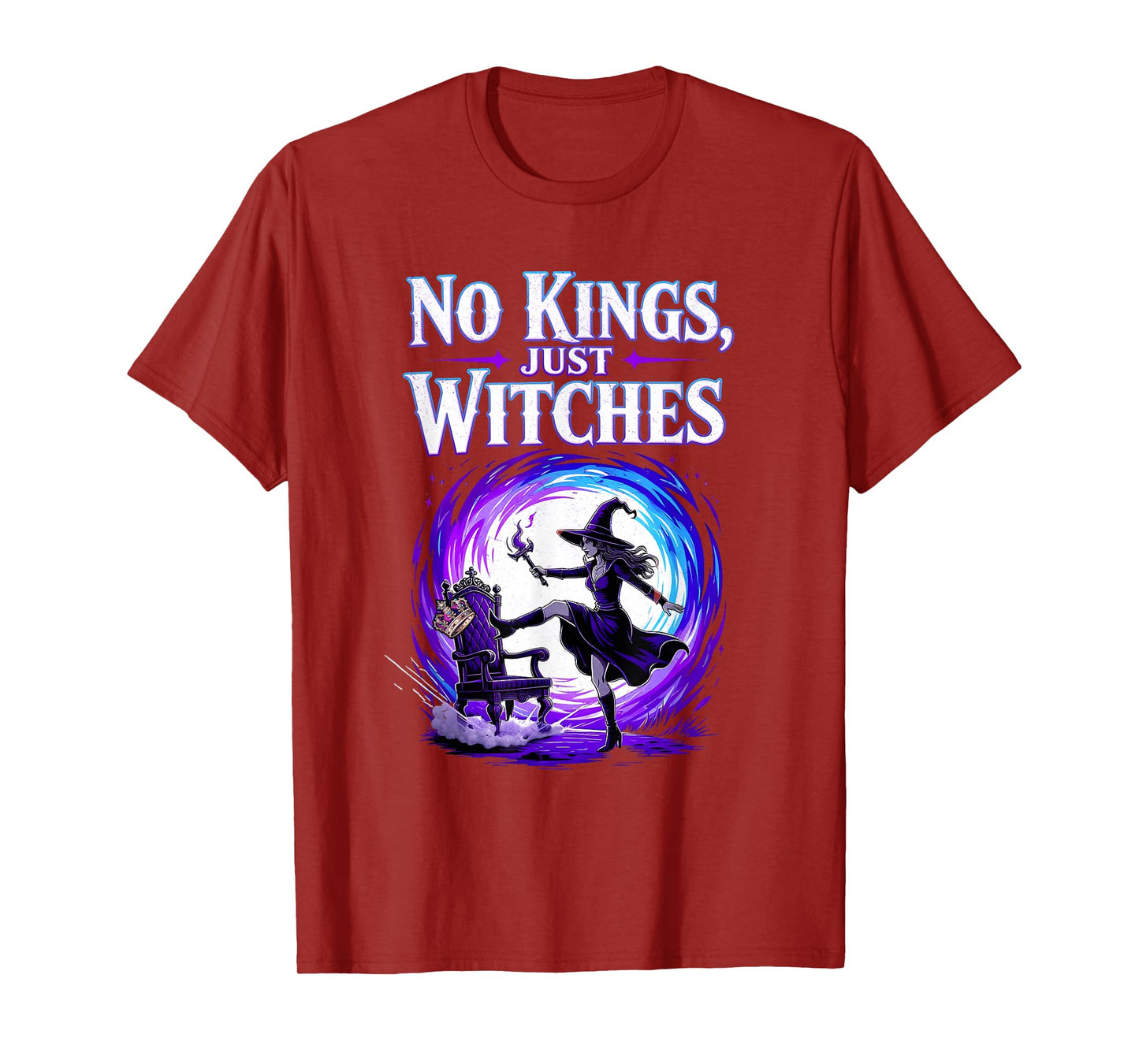No King Just Witches Kick Chair Witchcore Magic Halloween T-Shirt