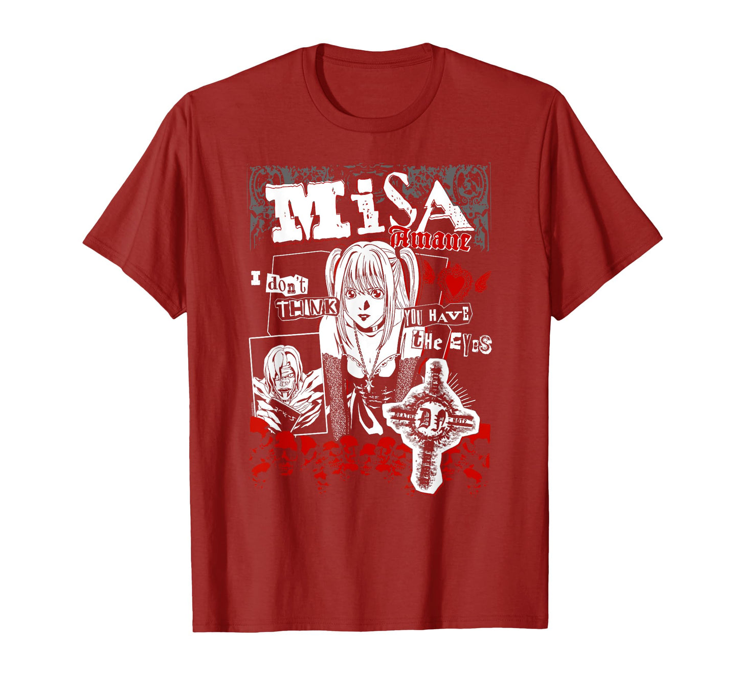 Death Note Misa Amane Punk Zine Collage Anime T-Shirt