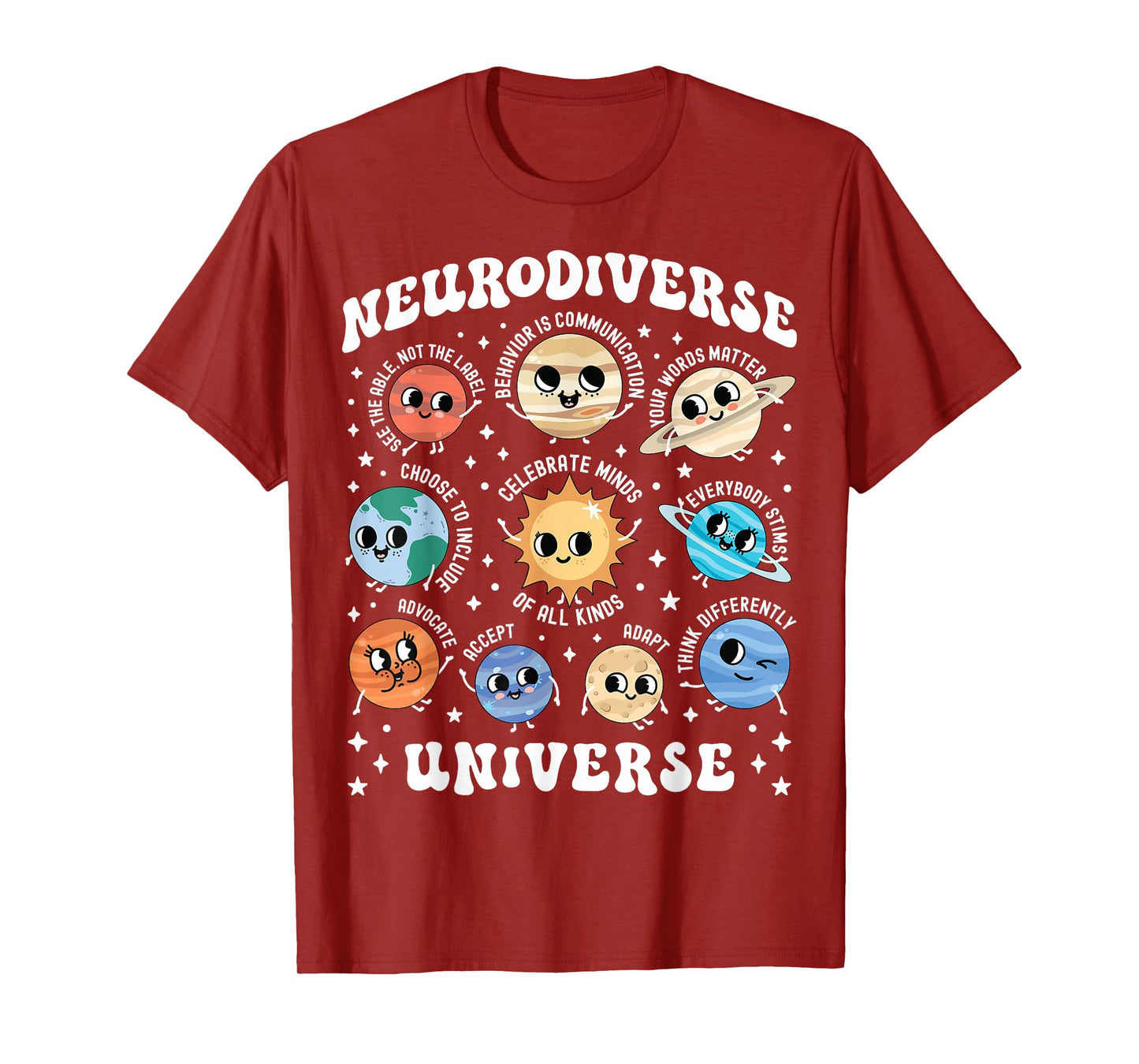 Neurodiverse Universe IEP Special Ed Paraprofessional Para T-Shirt