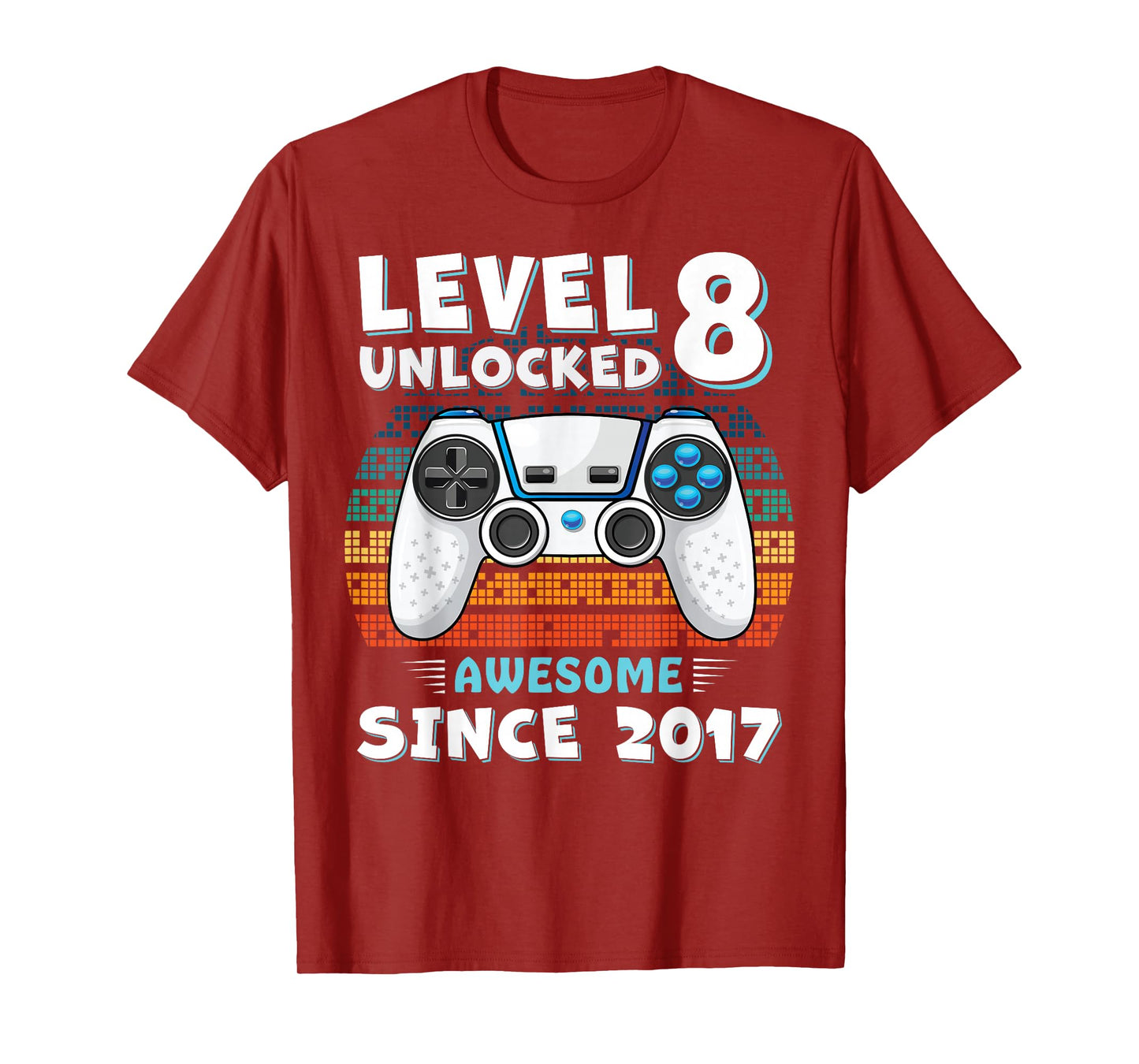 8 Year Old BDay Decorations Son Boy 8yr 2017 8th Birthday T-Shirt