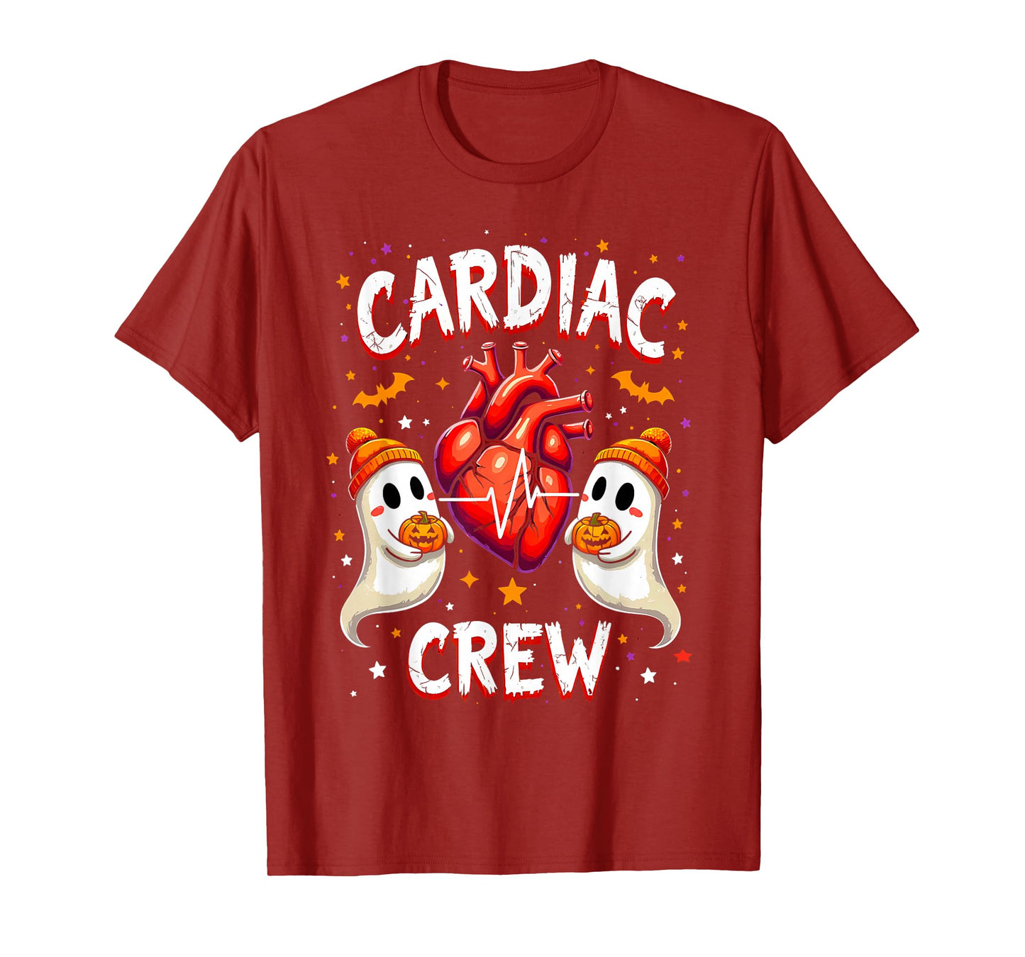 Halloween Cardiac Nurse tee Anatomical Heart Ghosts T-Shirt