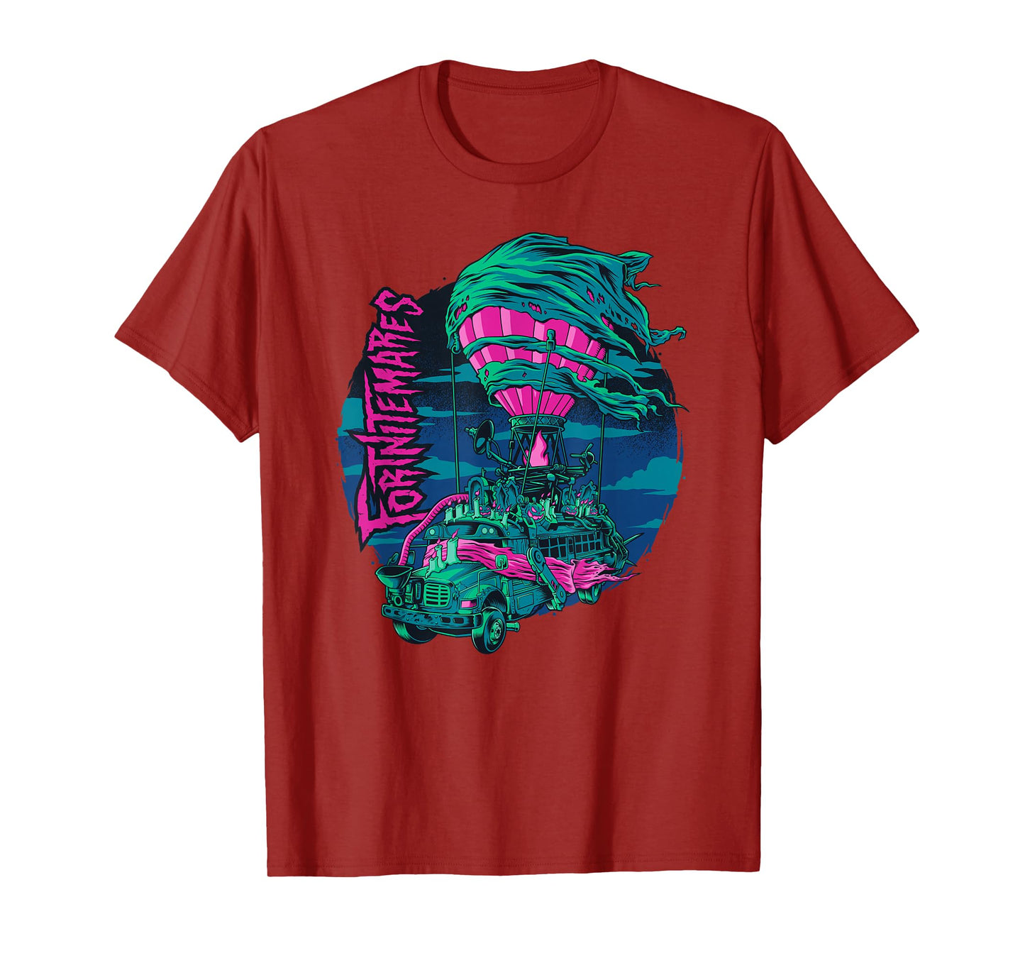 Fortnite Halloween Fortnitemares Haunted Battle Bus T-Shirt