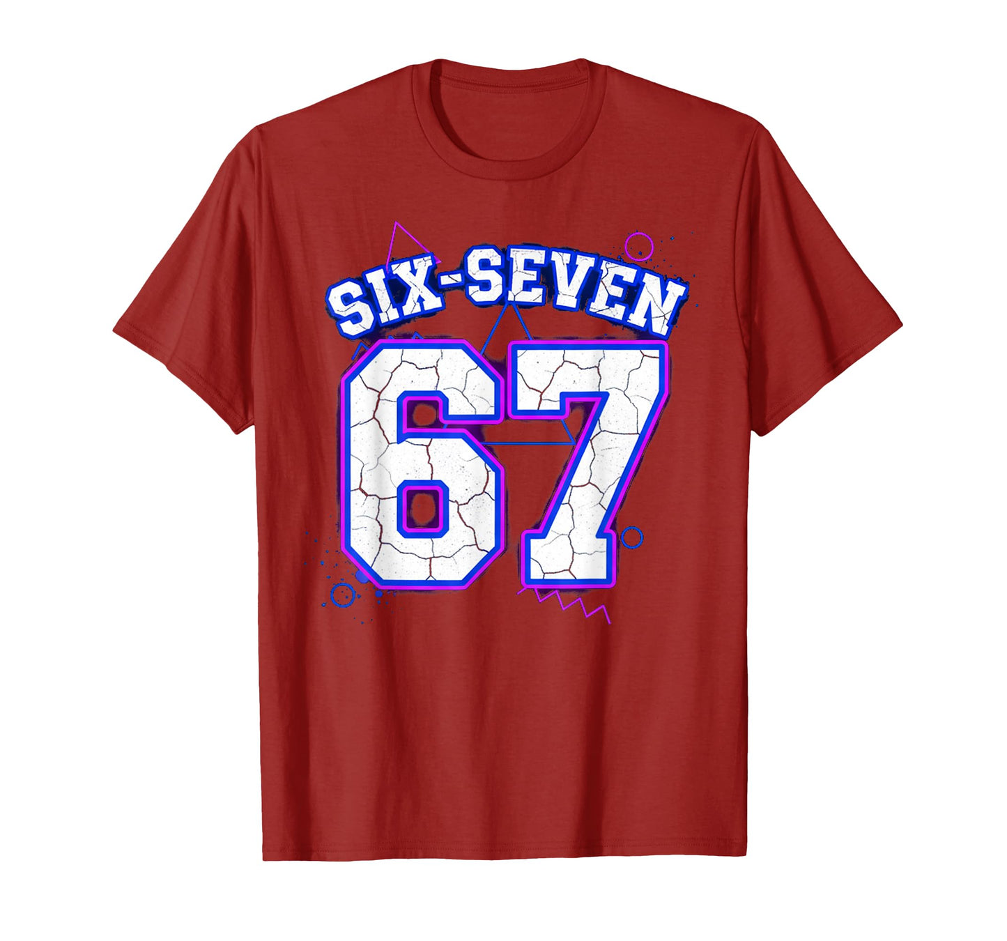 Six-Seven 67 Retro Varsity Sports Jersey Team 67th Birthday T-Shirt