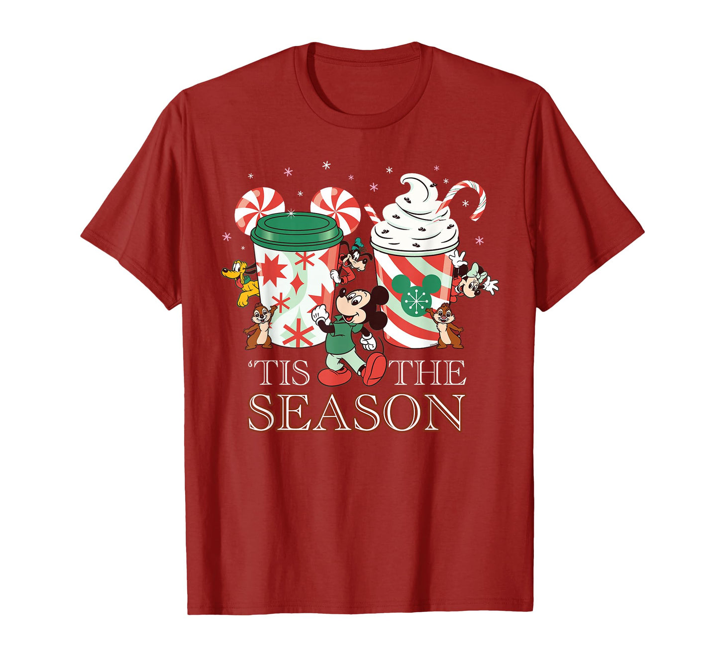 Disney Mickey & Friends 'Tis The Season Christmas Coffee T-Shirt