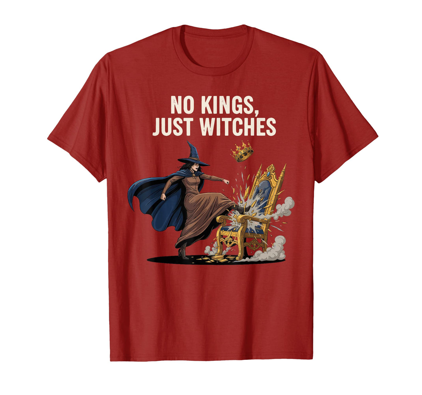 No Kings Just Witches Funny Witchcore Halloween Women T-Shirt