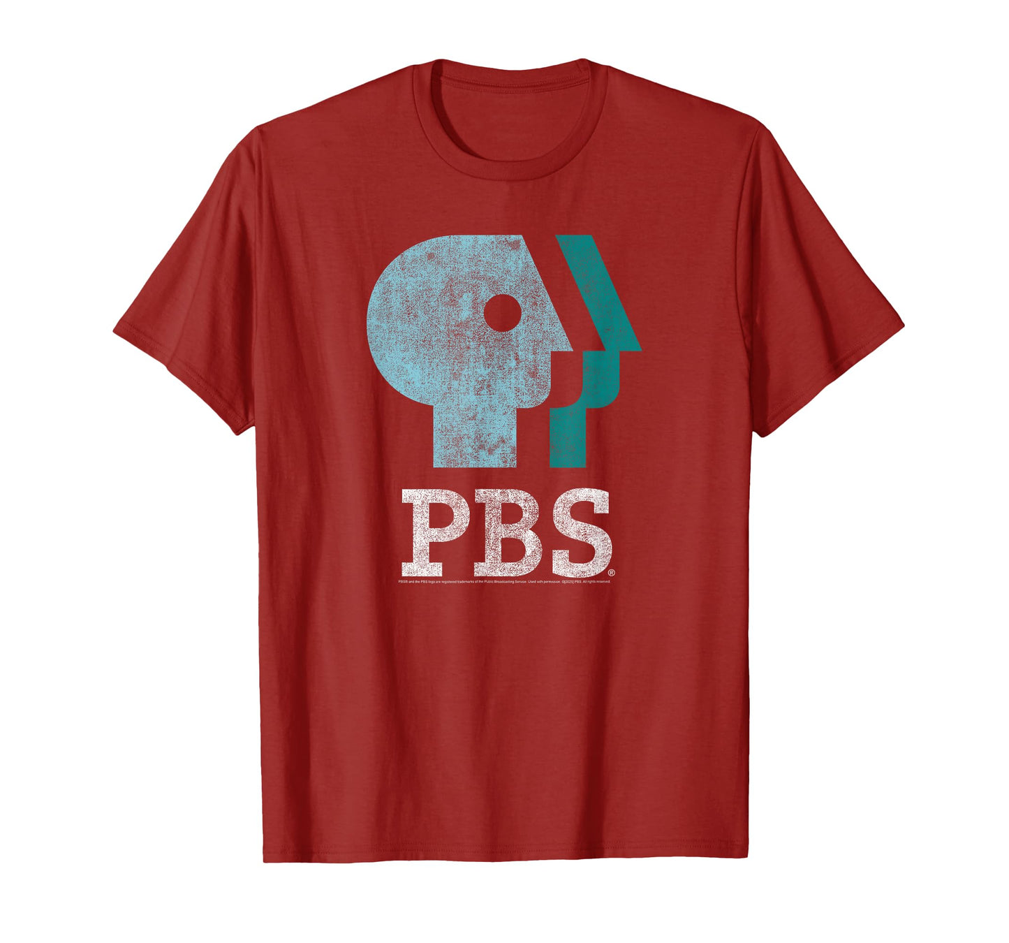 PBS Blue Teal and White Logo Public Broadcasting Service T-Shirt