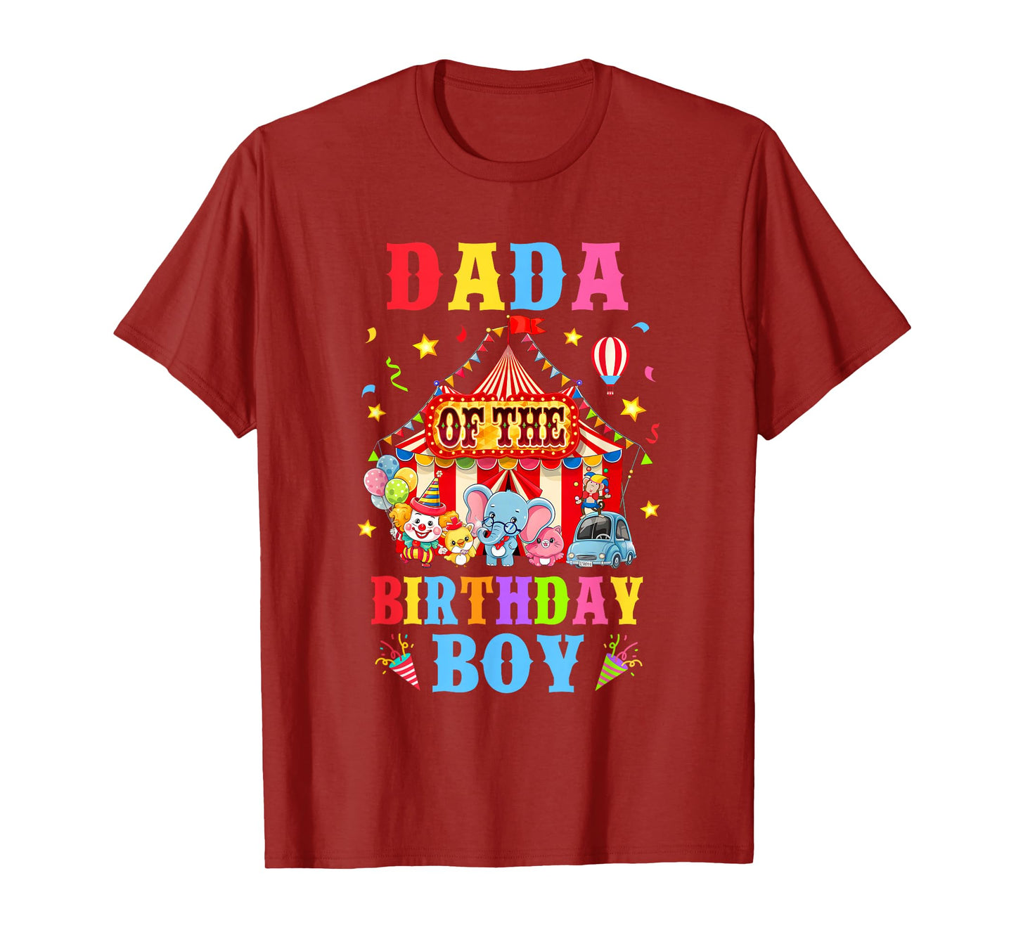 Dada Of The Birthday For Boy Circus Carnival Theme Party T-Shirt