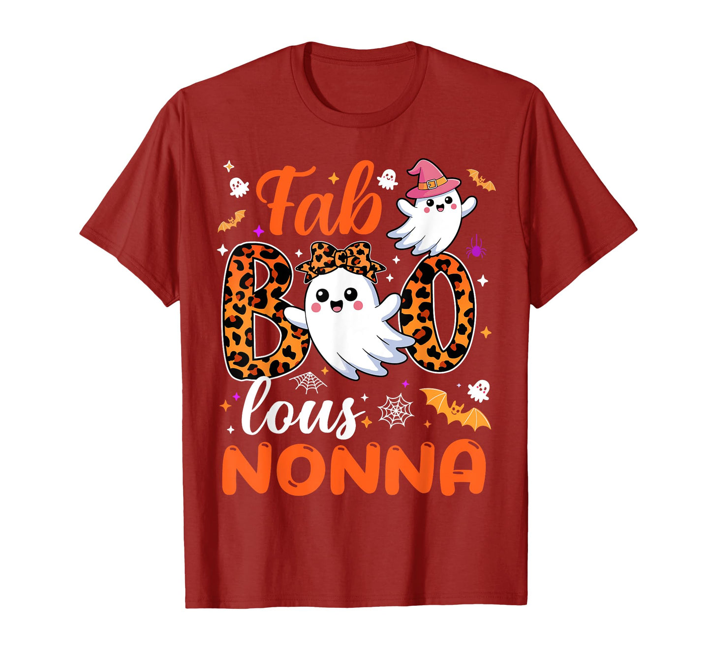 Leopard Fab Boo Lous Nonna Spooky Halloween Costume Gift T-Shirt