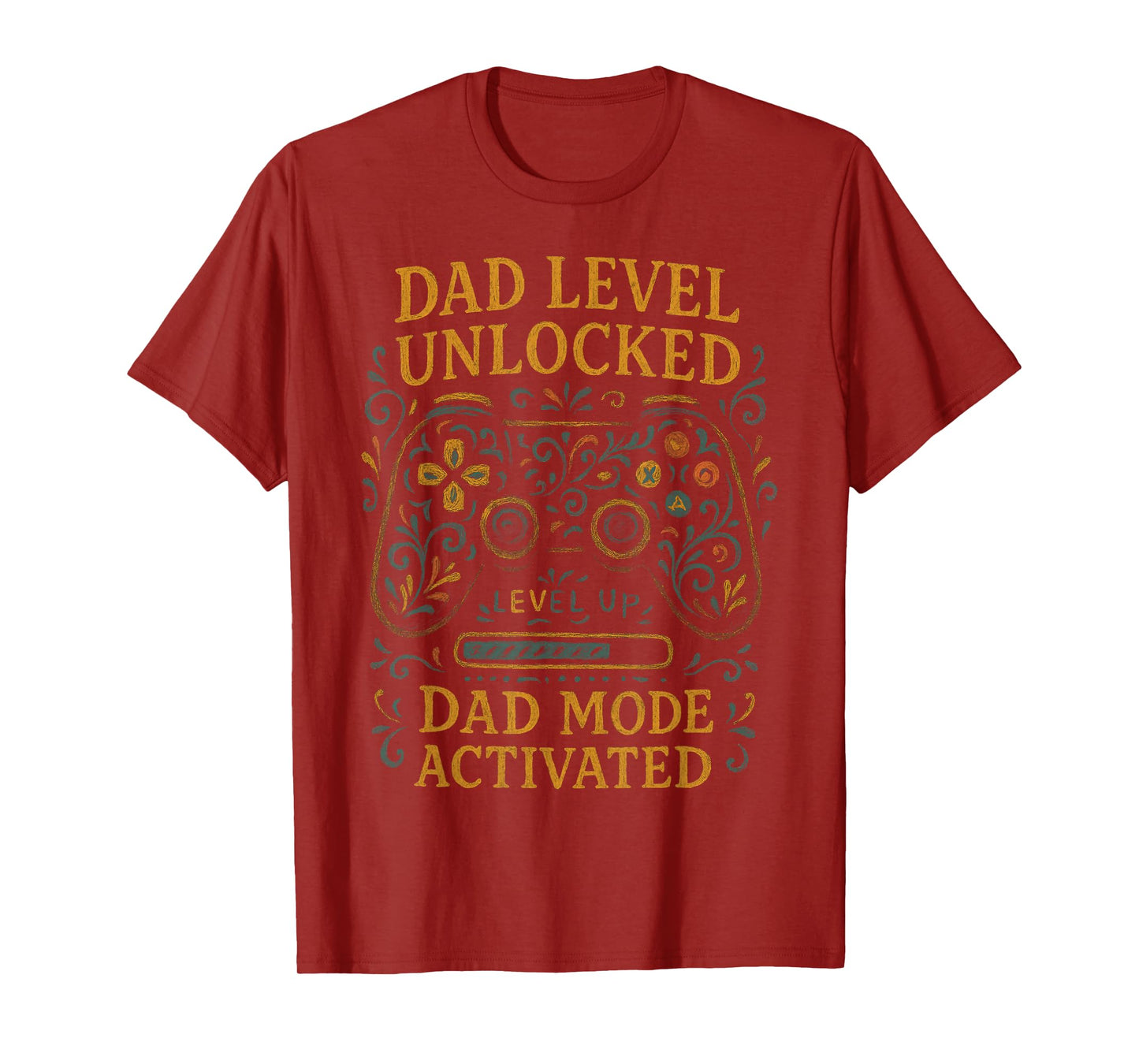 Dad Level Unlocked Gamer Controller Father's Day T-Shirt
