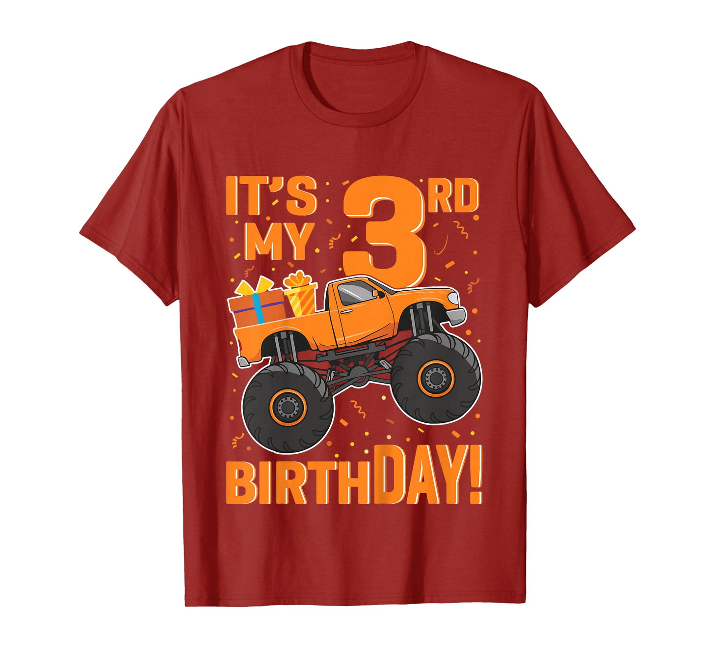 It's My 3rd Birthday Monster Truck Kids 3 Years Old T-Shirt