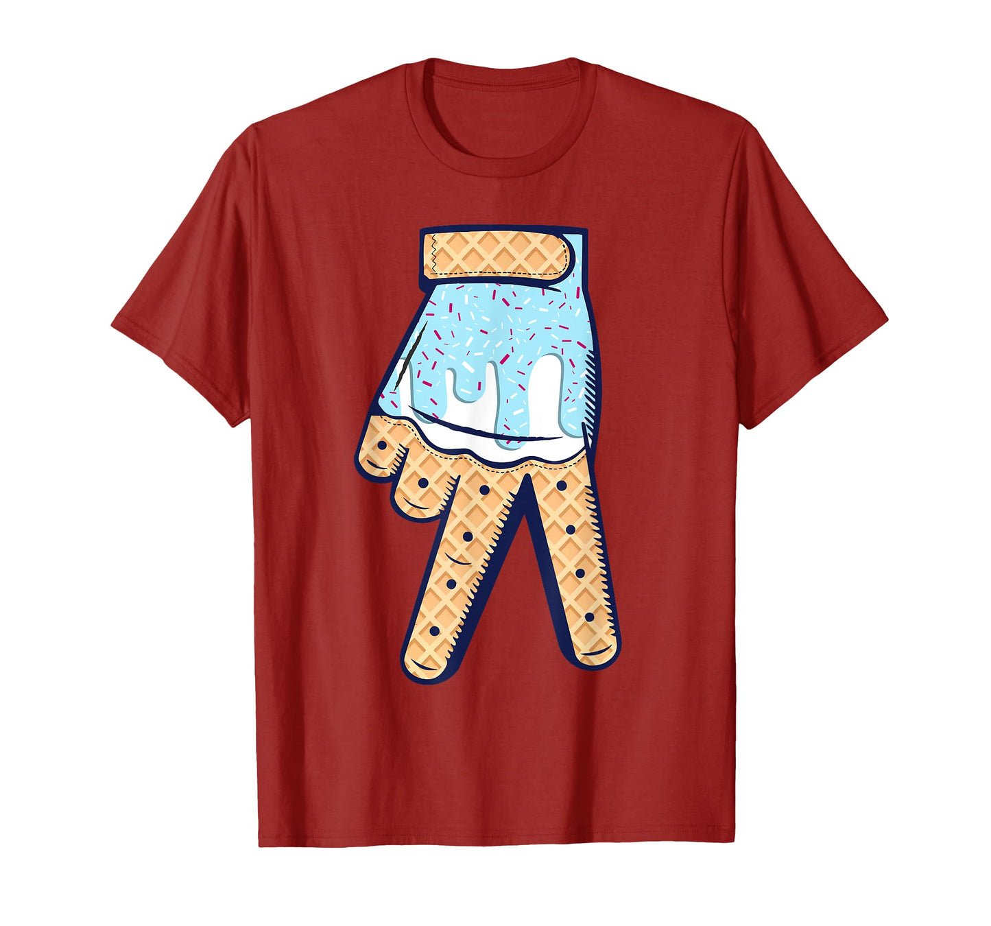 Baseball Ice Cream Drip Boys Glove Sprinkles Baseball Lover T-Shirt
