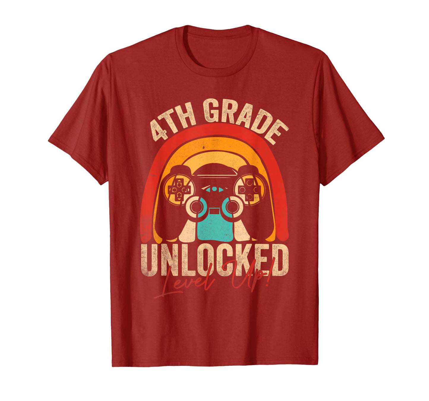 4th Grade Unlocked Level Up Gamer Back To School Fourth T-Shirt
