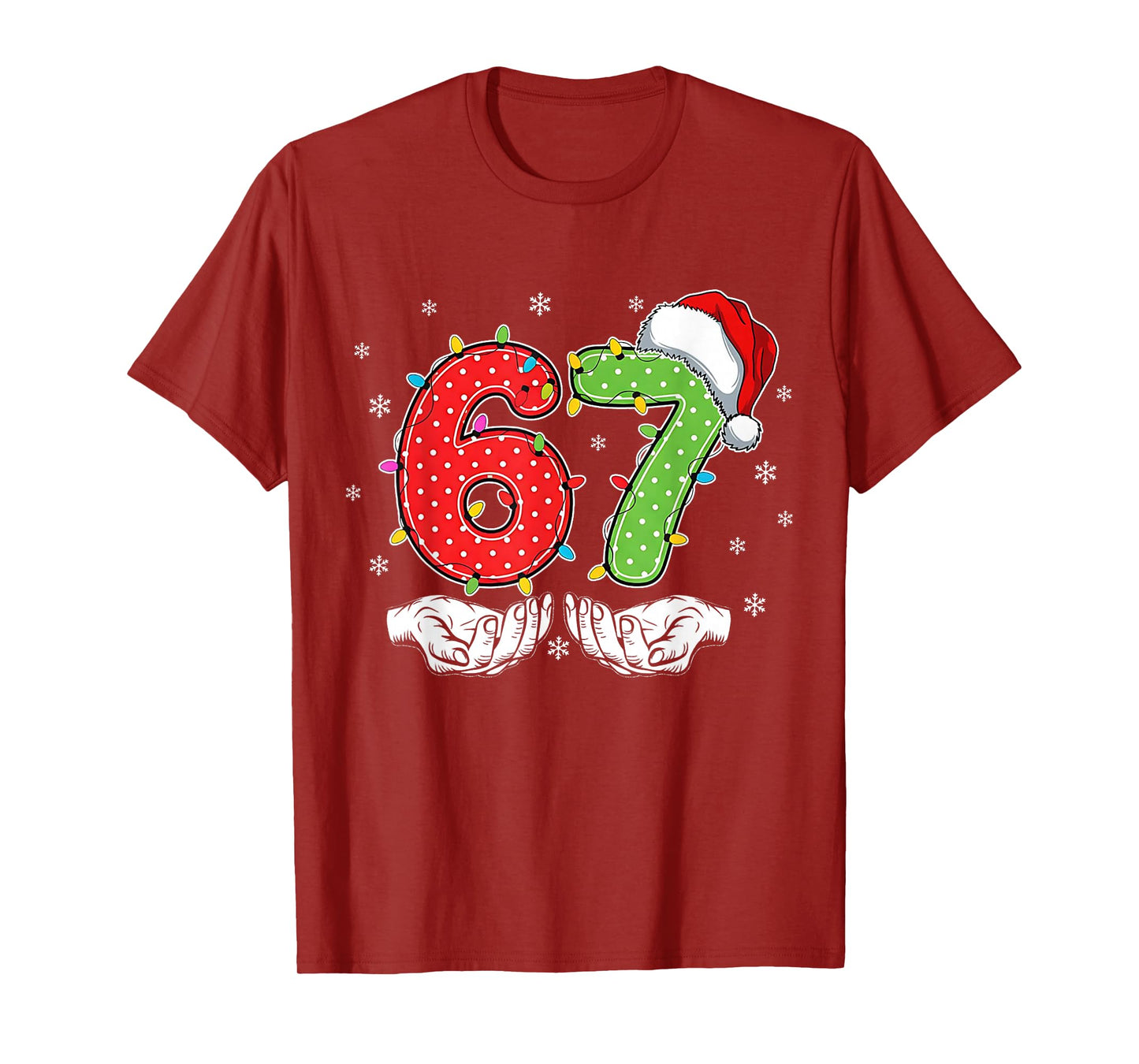 Number 67 Matching Six Seven 6 7 Meme 6-7 Christmas Costume T-Shirt