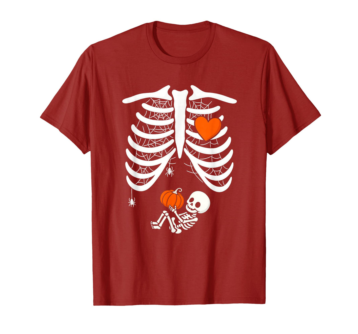 Skeleton Baby Pregnant Xray Rib Cage for Fall Halloween T-Shirt